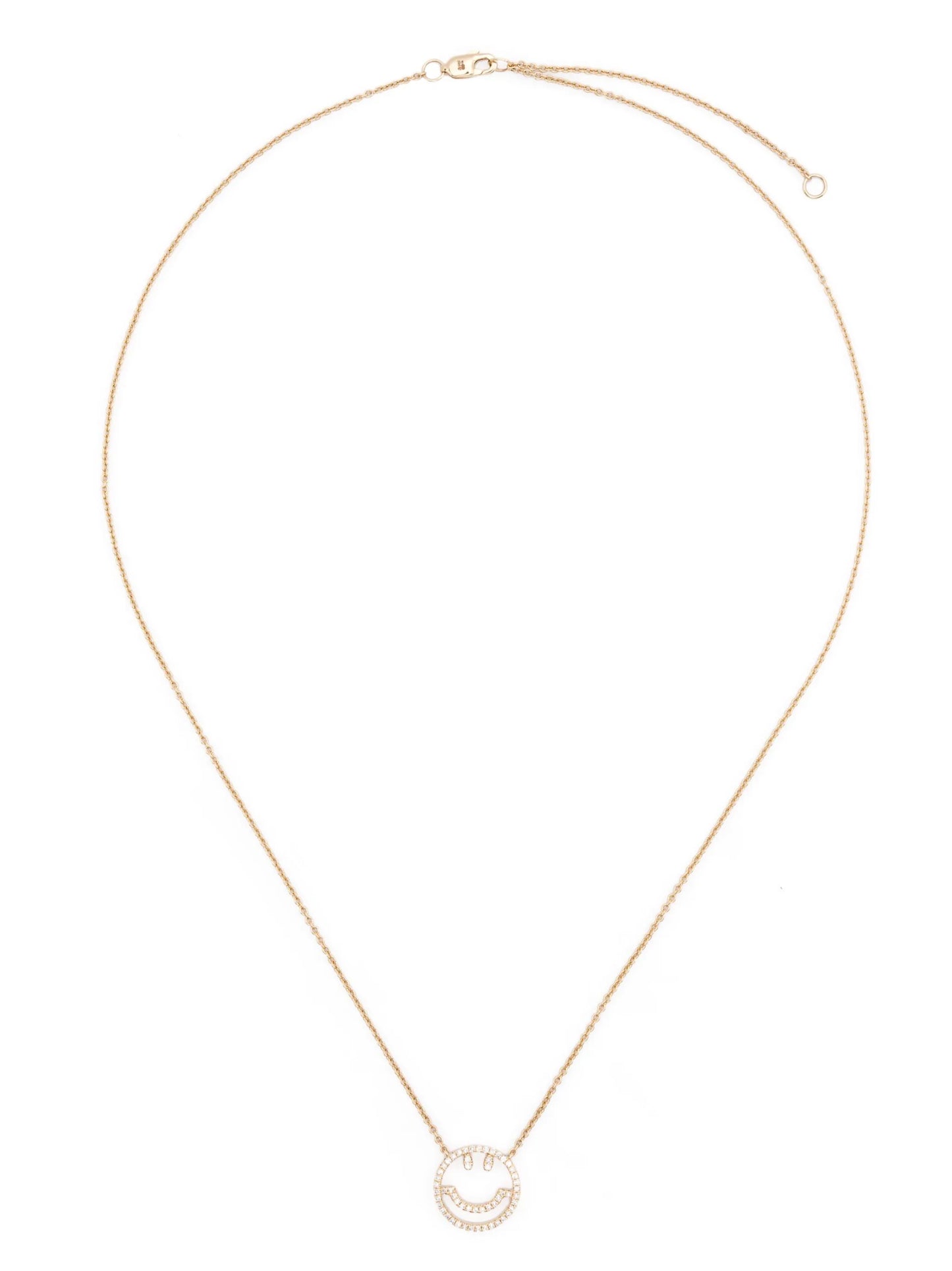14kt yellow gold Have A Nice Day diamond necklace