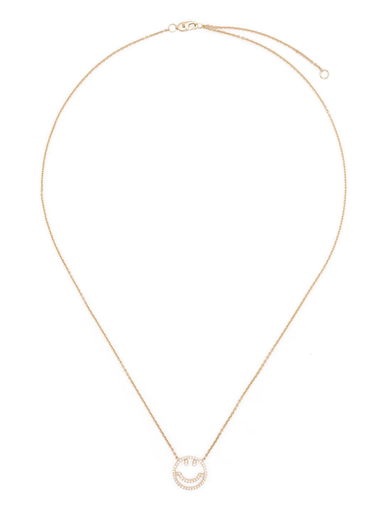 14kt yellow gold Have A Nice Day diamond necklace
