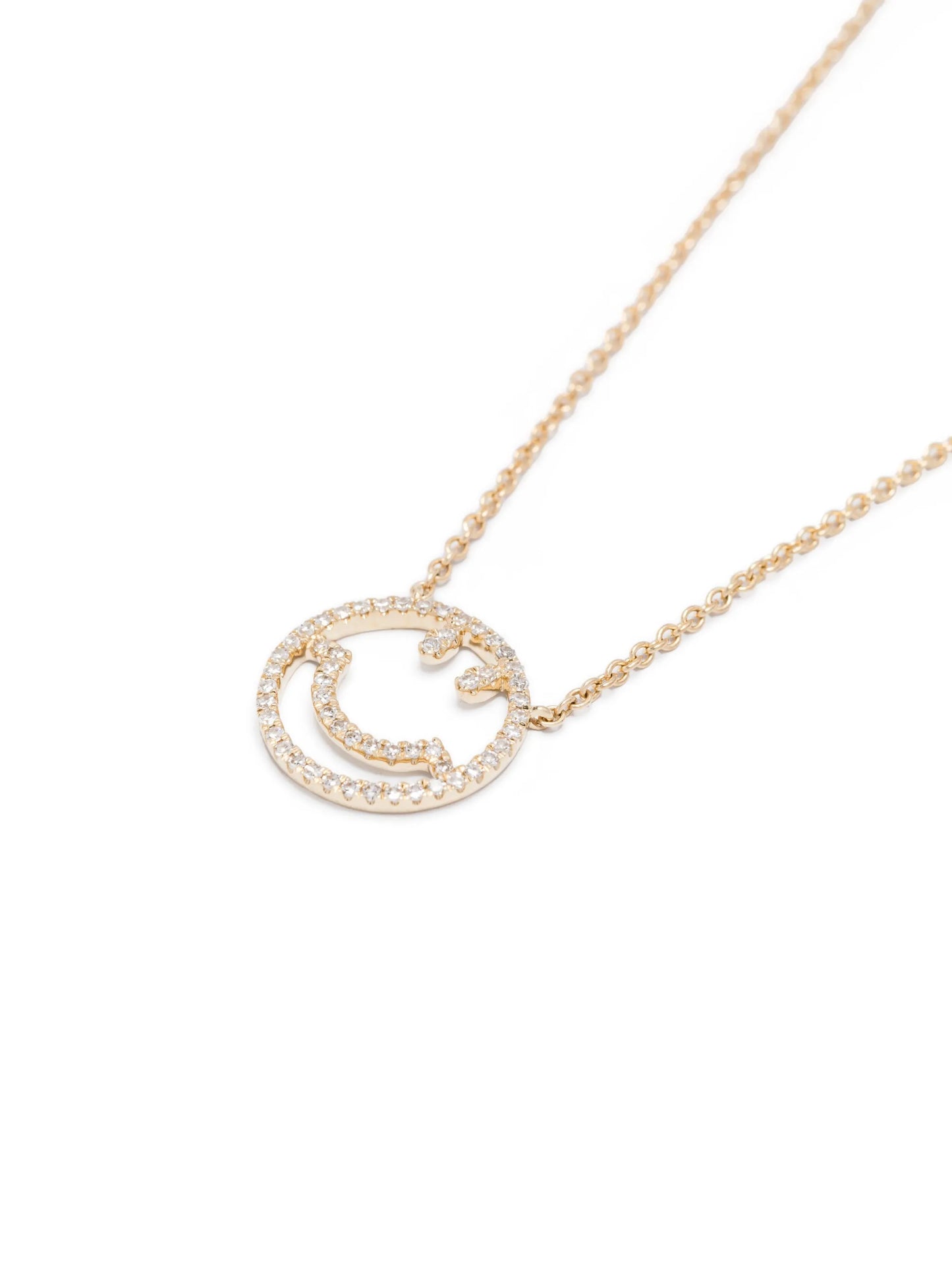 14kt yellow gold Have A Nice Day diamond necklace
