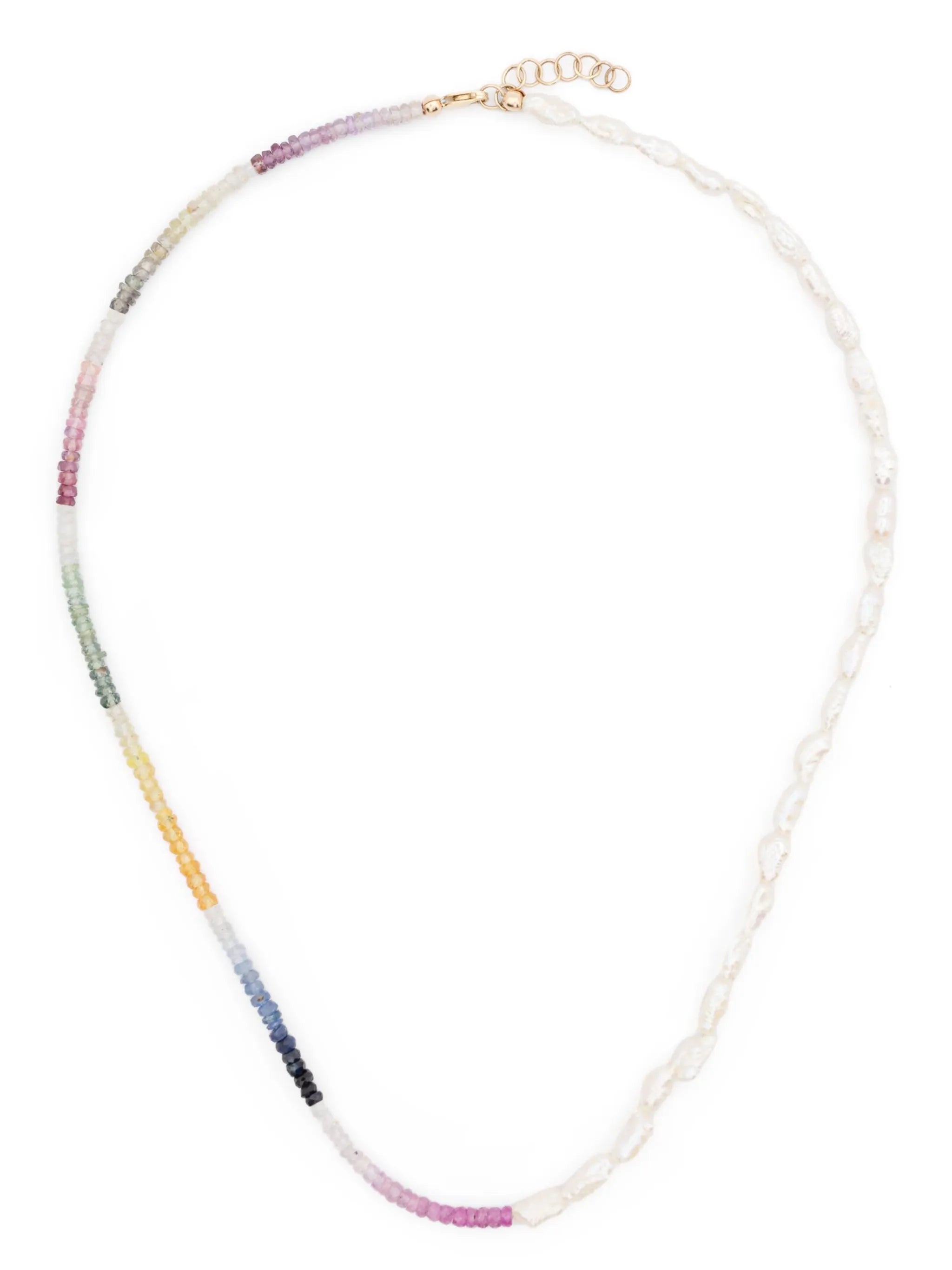 9kt yellow gold Can´t Decide sapphire and pearl necklace