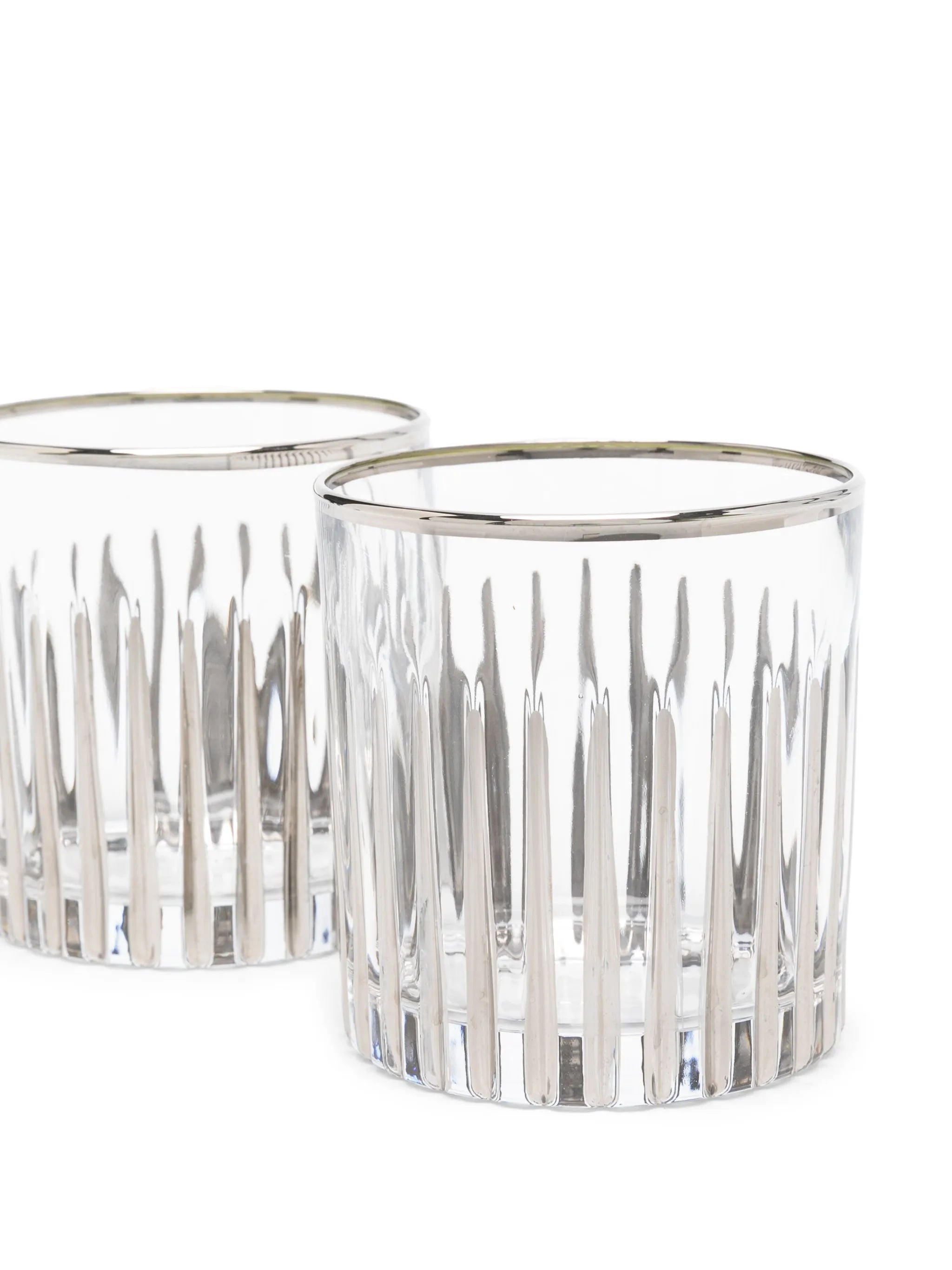 Platinum glass tumblers set (set of four)