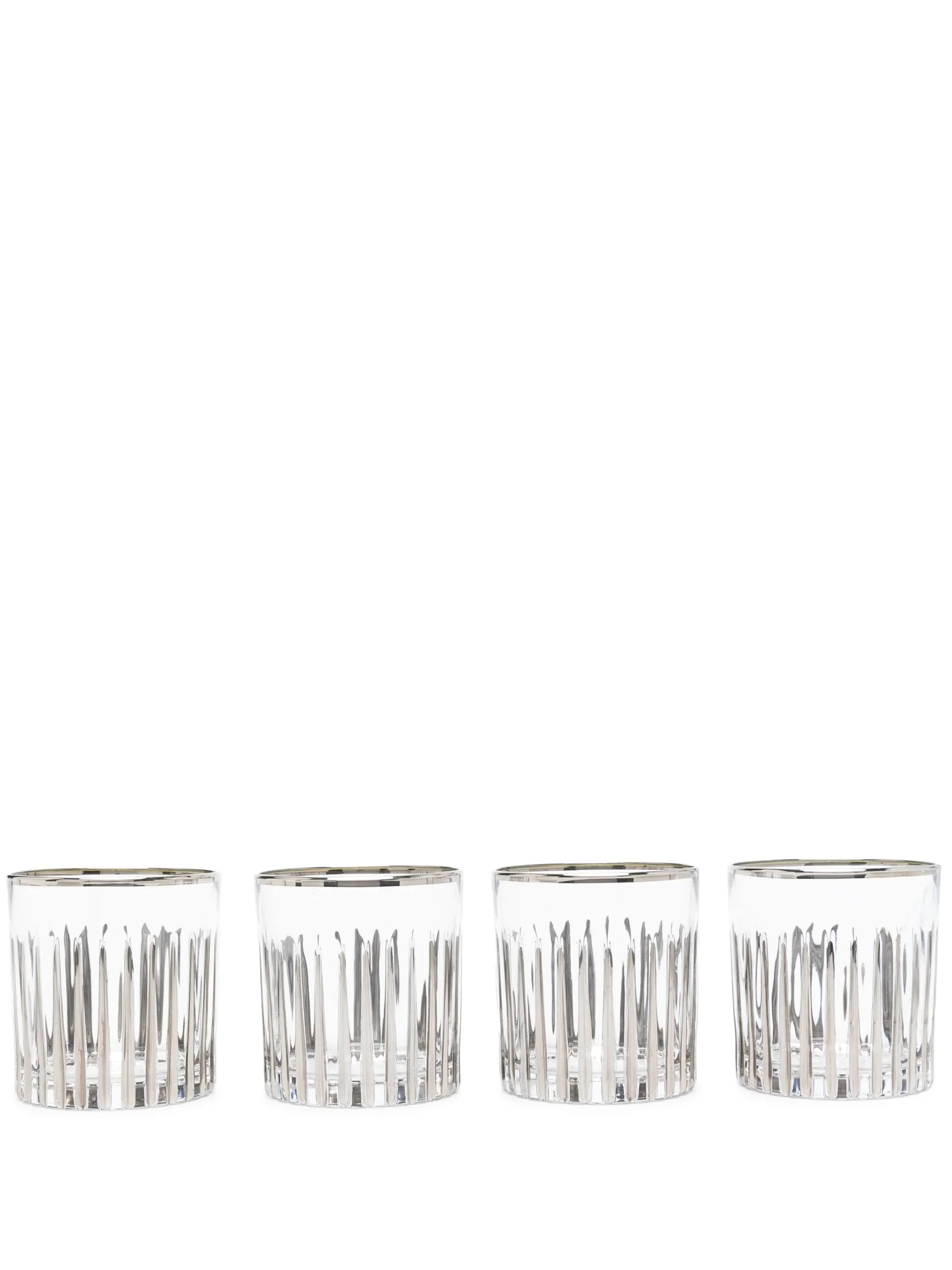 Platinum glass tumblers set (set of four)