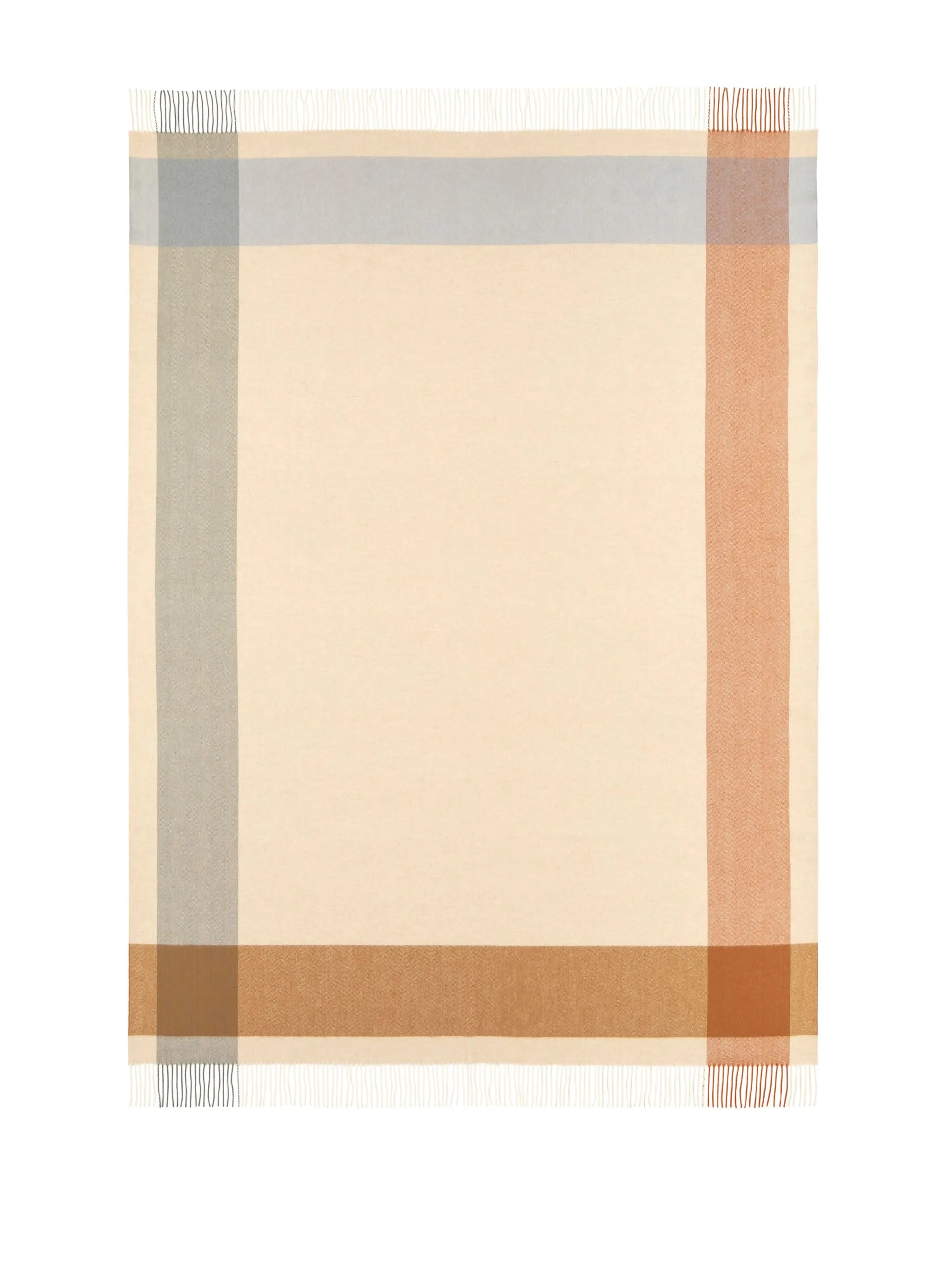 block-border wool throw