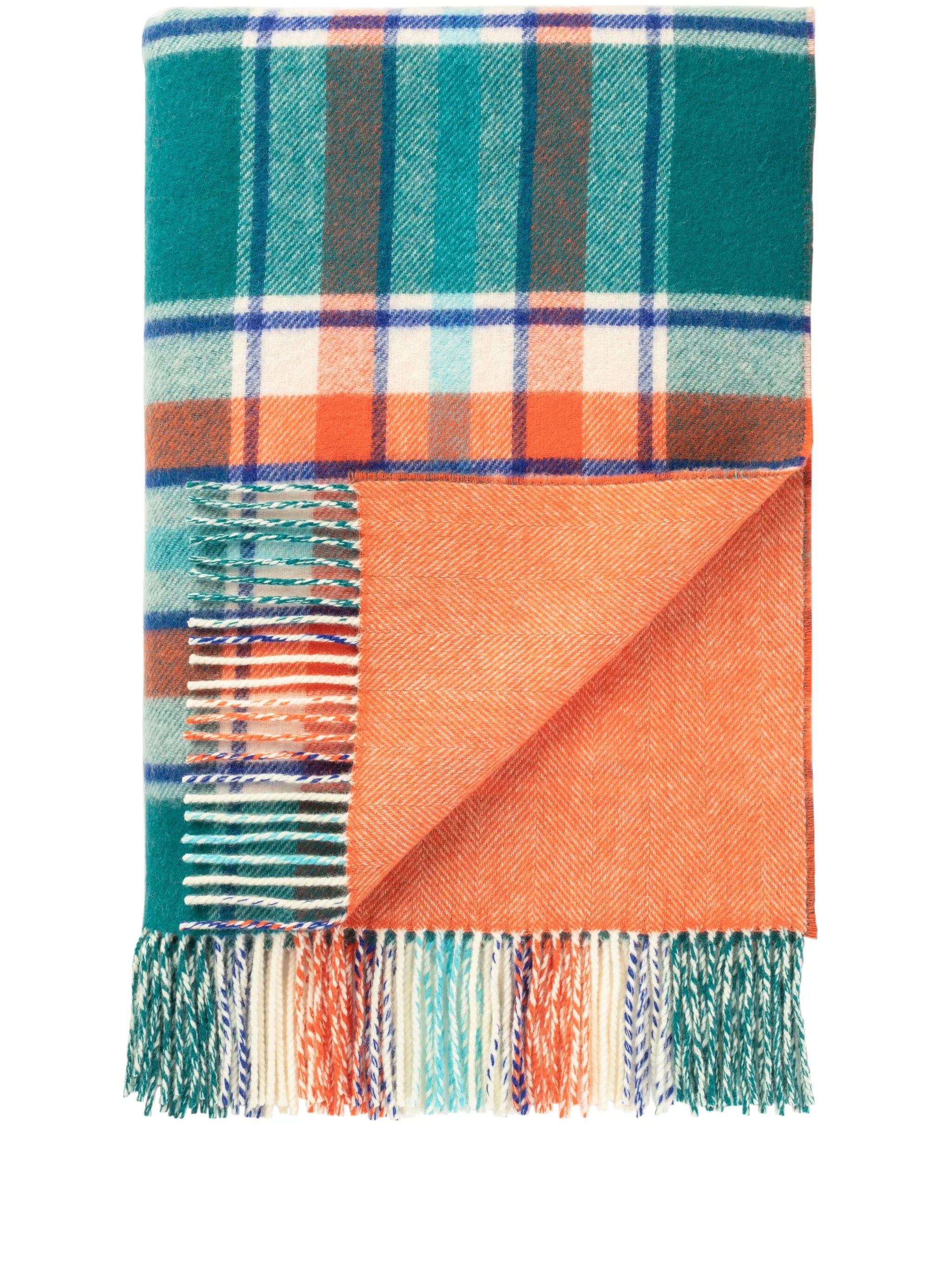 double-face wool throw