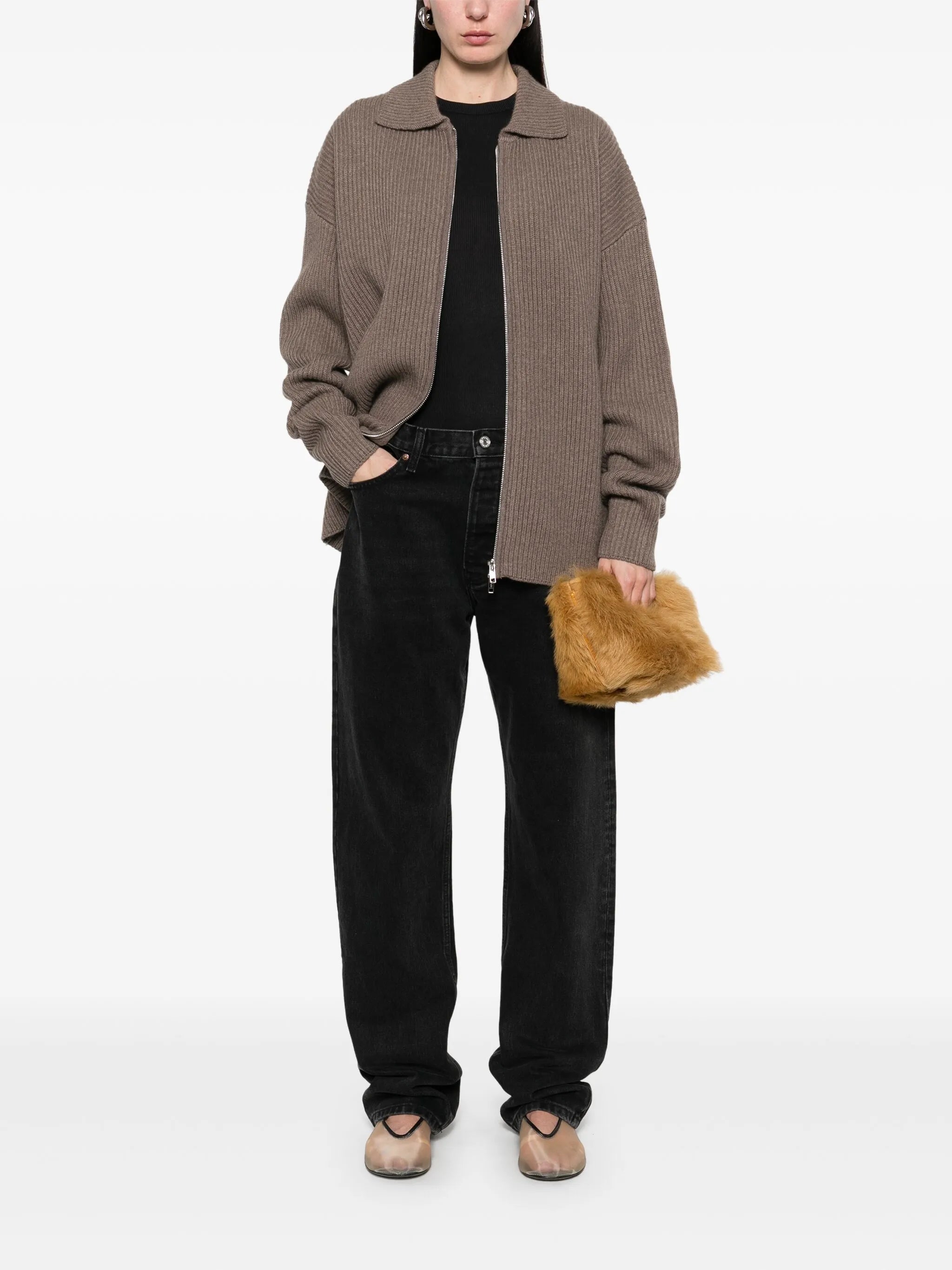 ribbed cardigan