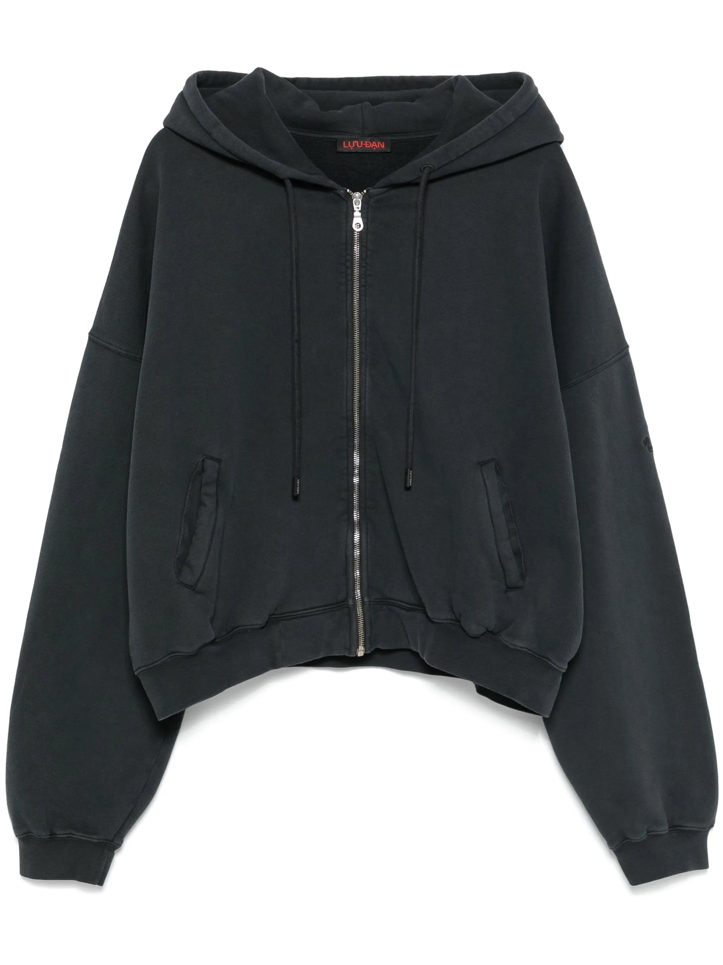 washed-out zip hoodie