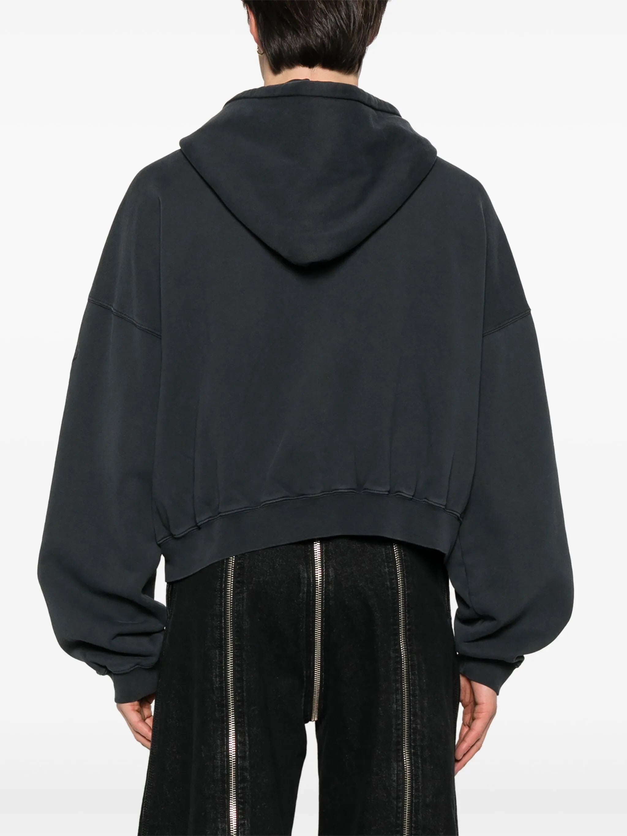 washed-out zip hoodie