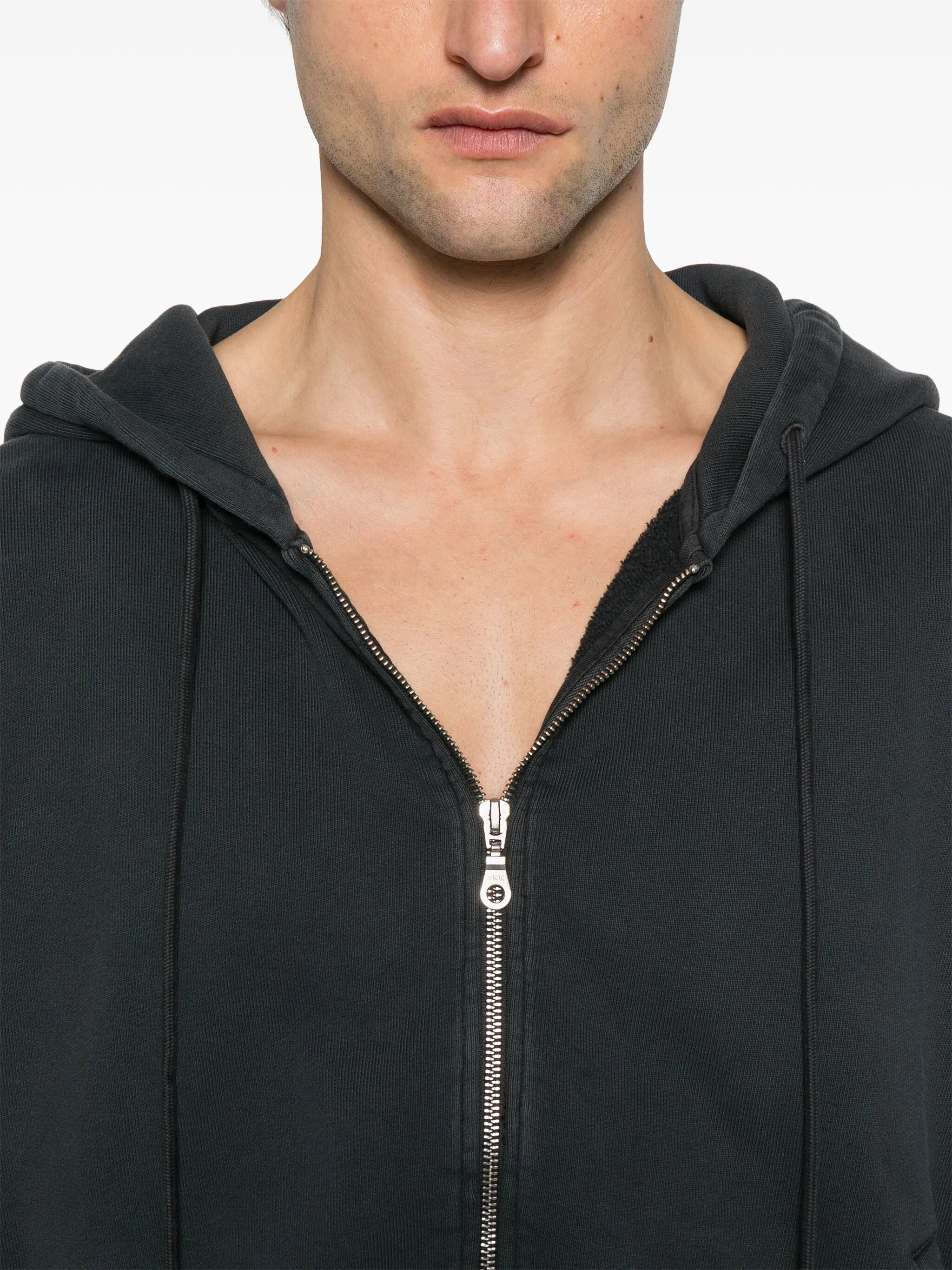 washed-out zip hoodie