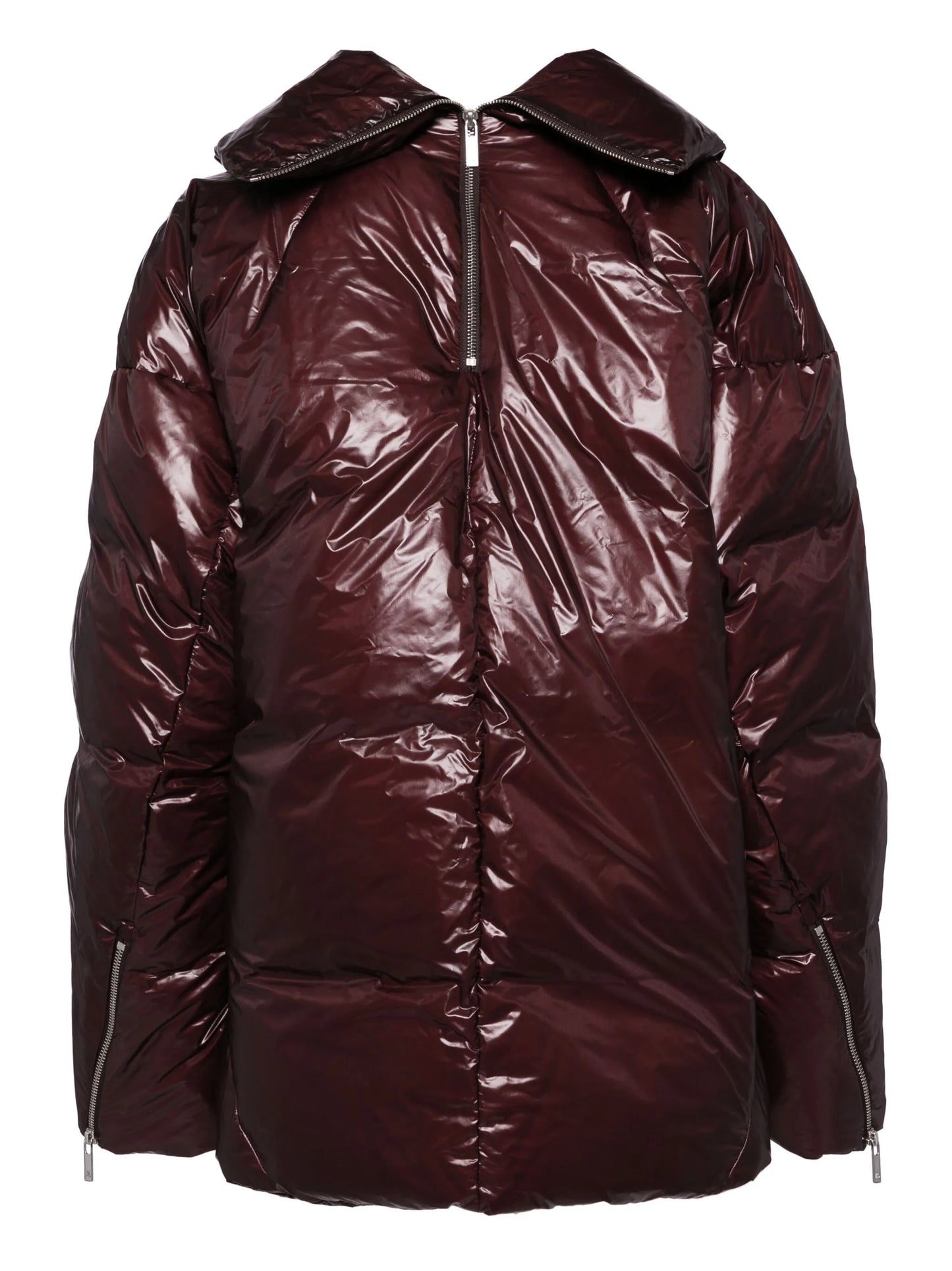 hook-and-eye puffer jacket