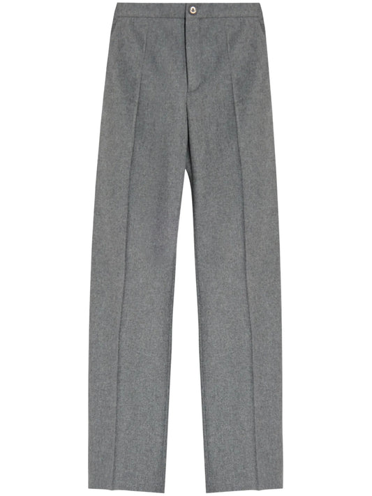 pressed-crease trousers