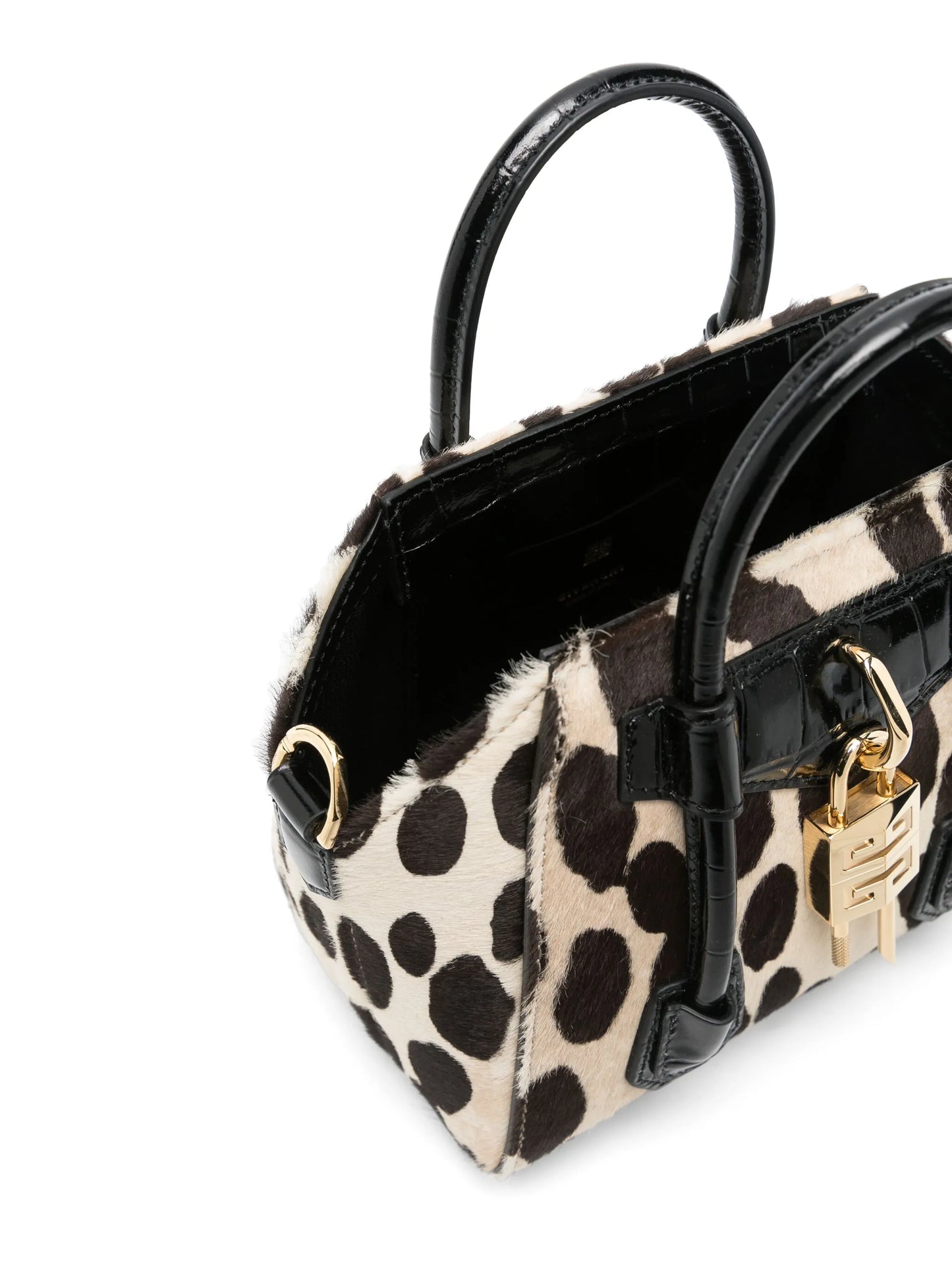Antigona Toy Lock bag in leopard print pony leather