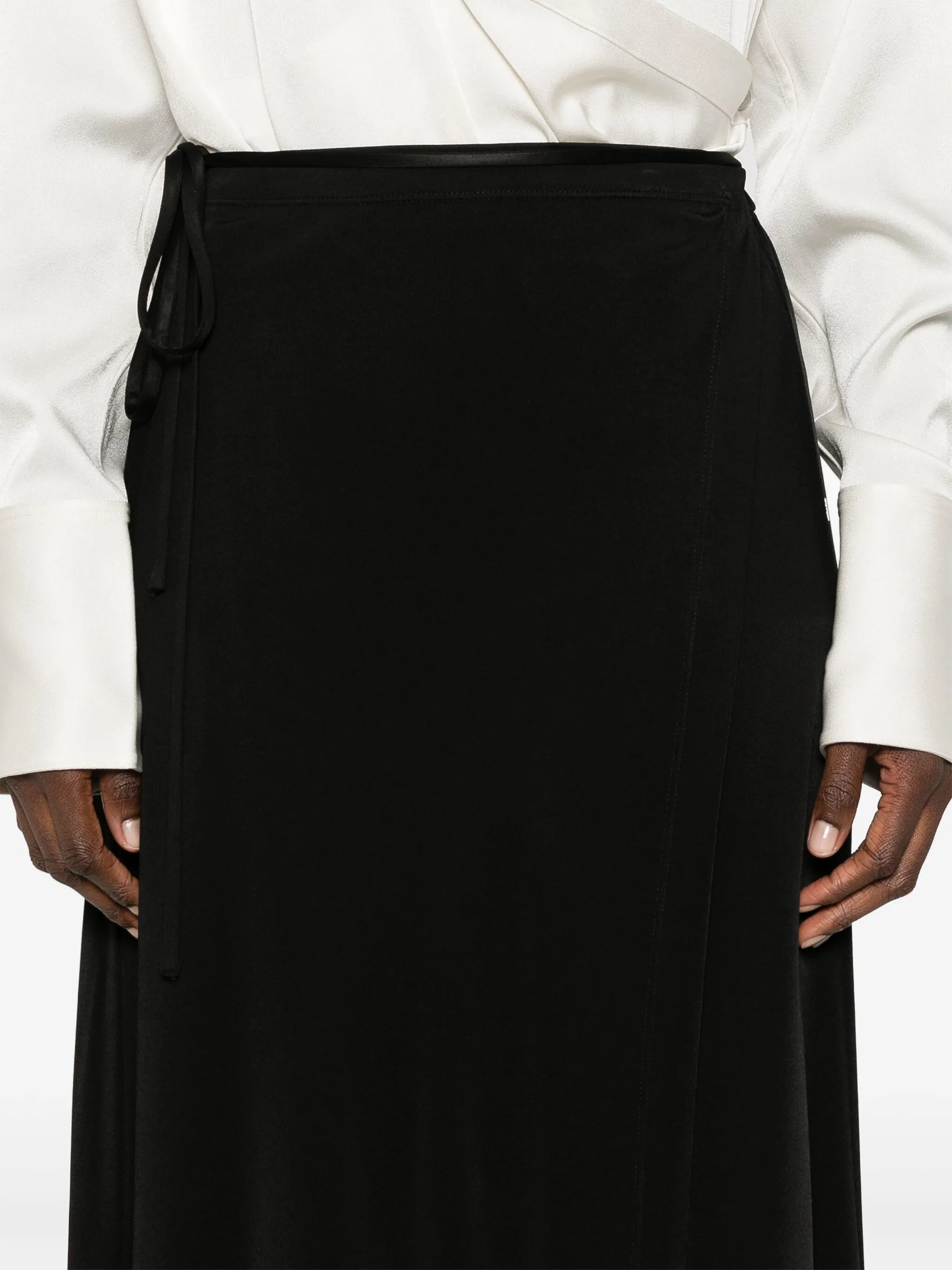 wrap maxi skirt