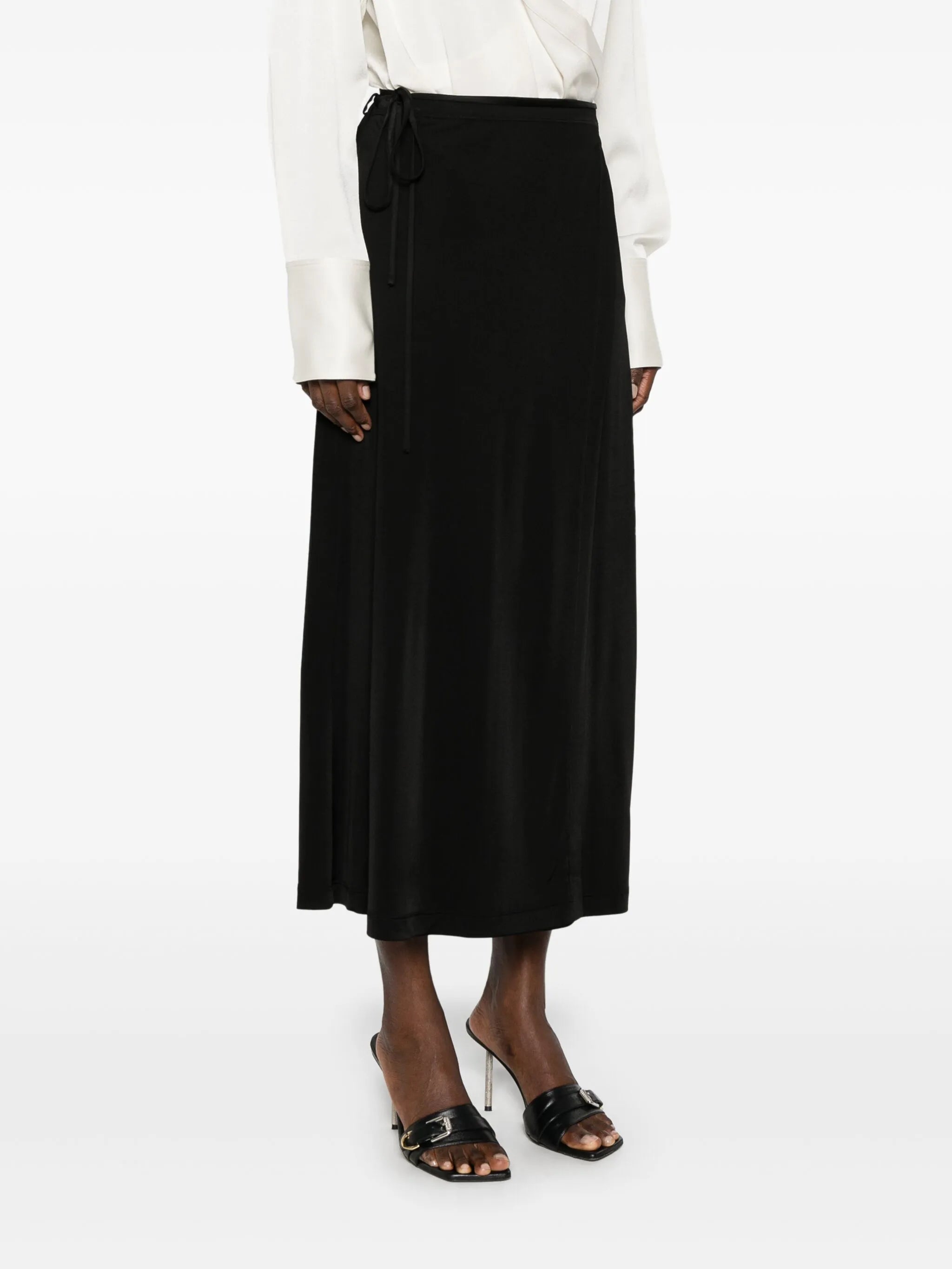 wrap maxi skirt