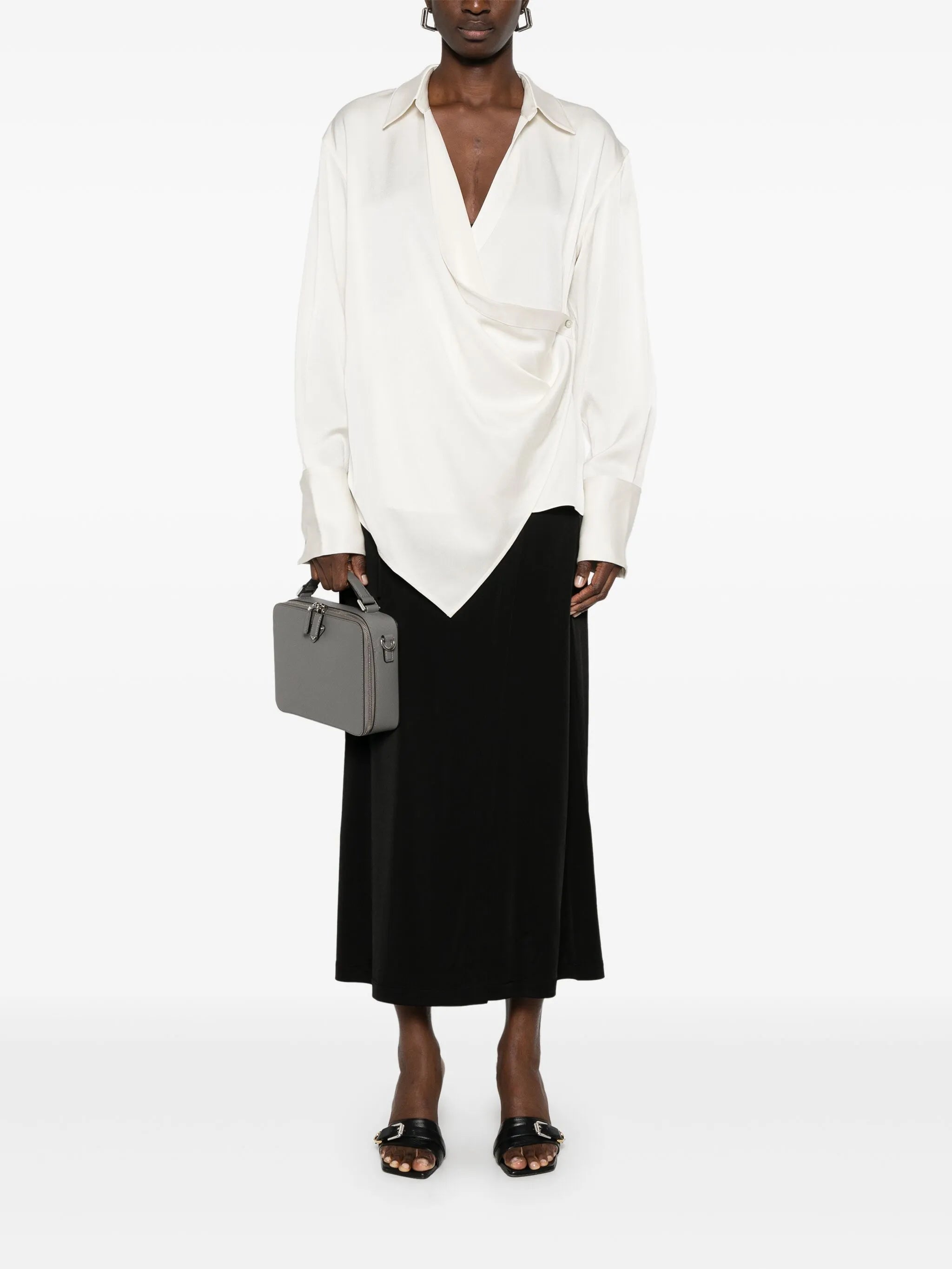 wrap maxi skirt