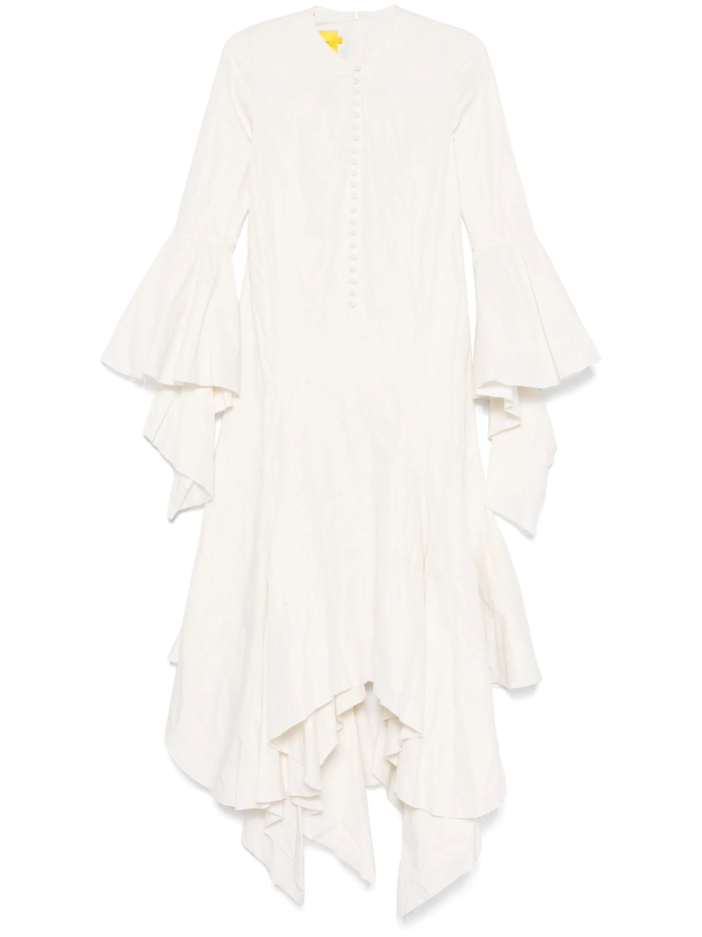 wrinkled handkerchief maxi dress