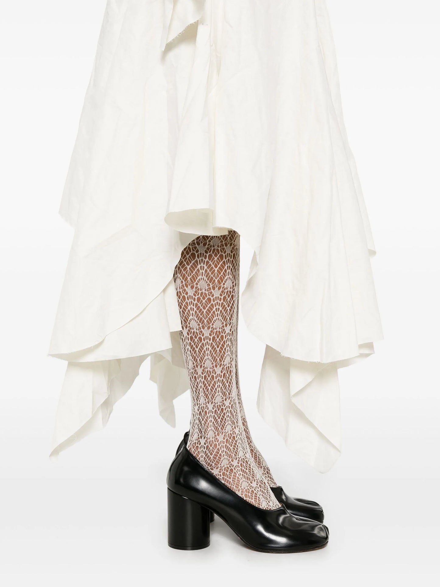 wrinkled handkerchief maxi dress