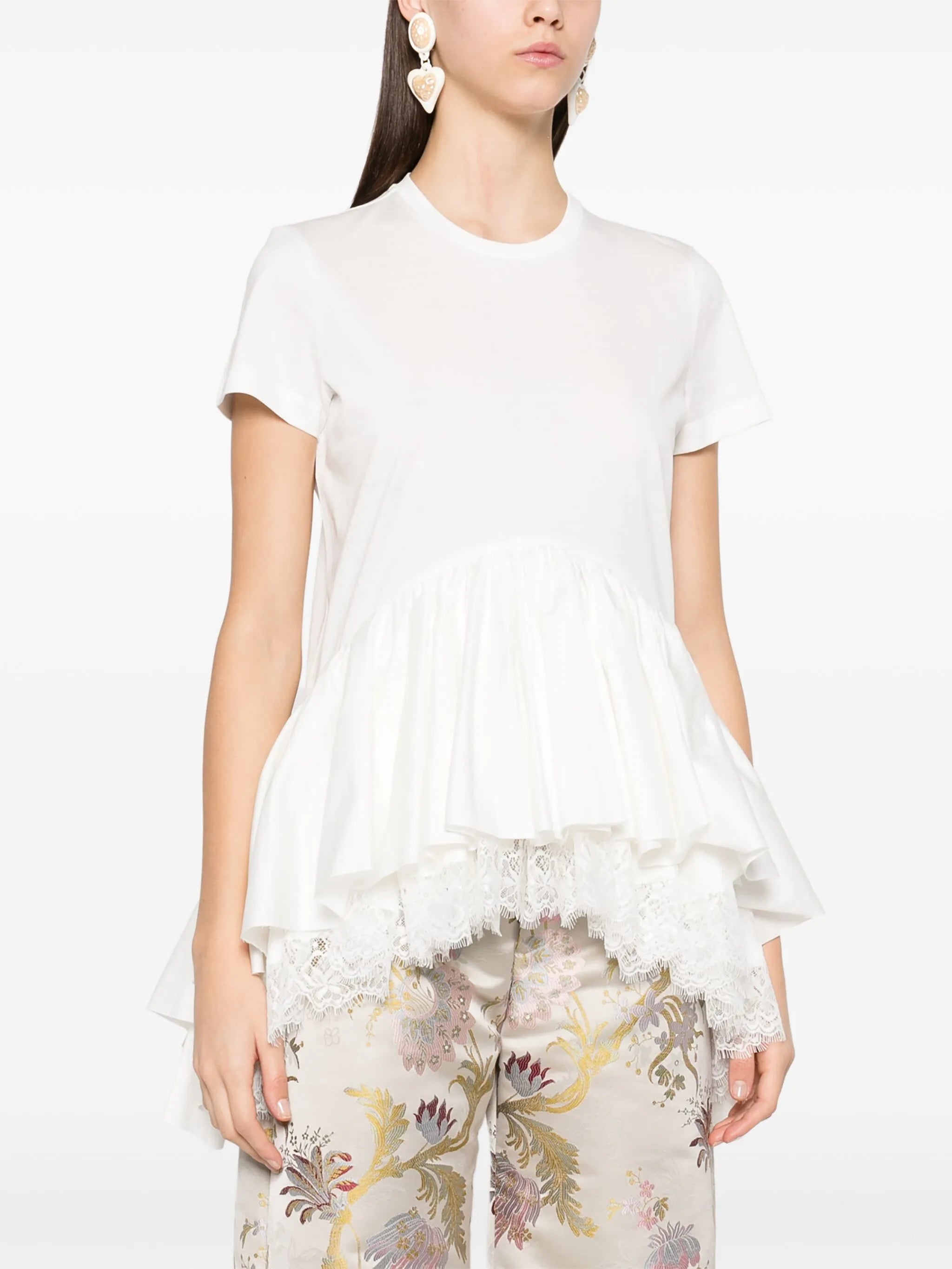 ruffled T-shirt