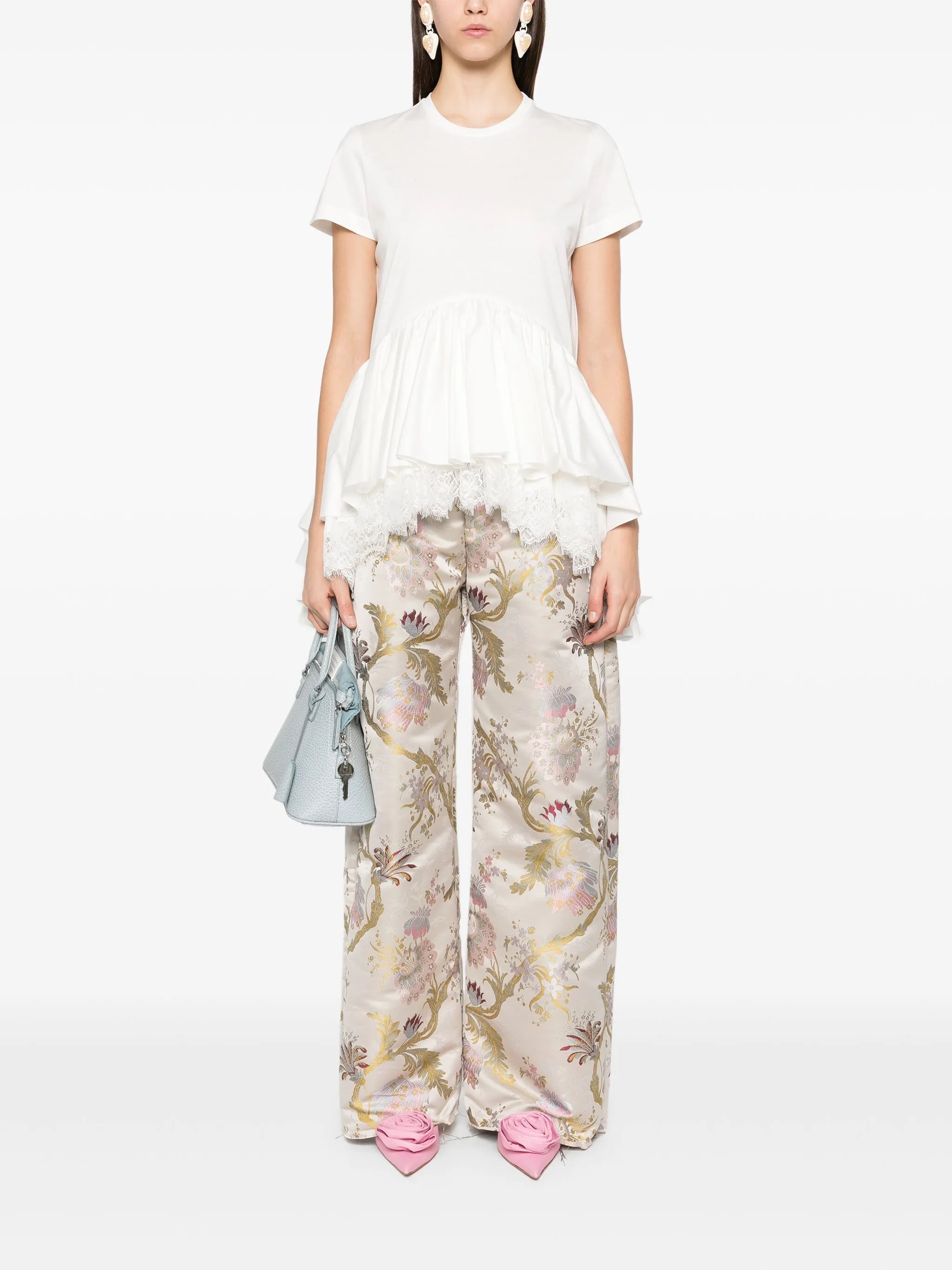 ruffled T-shirt