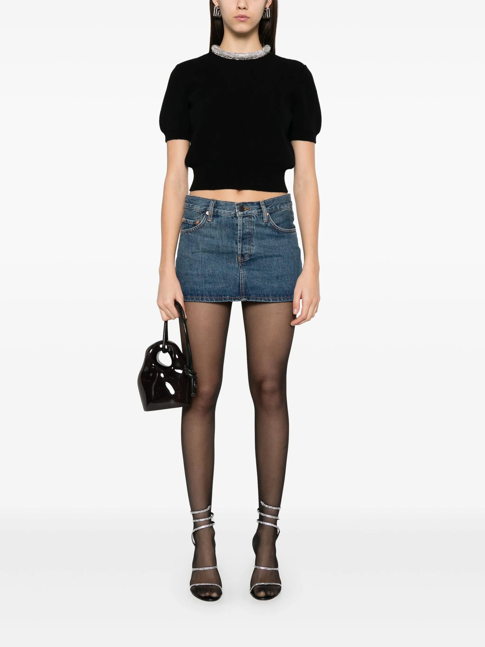 crystal-embellished T-shirt