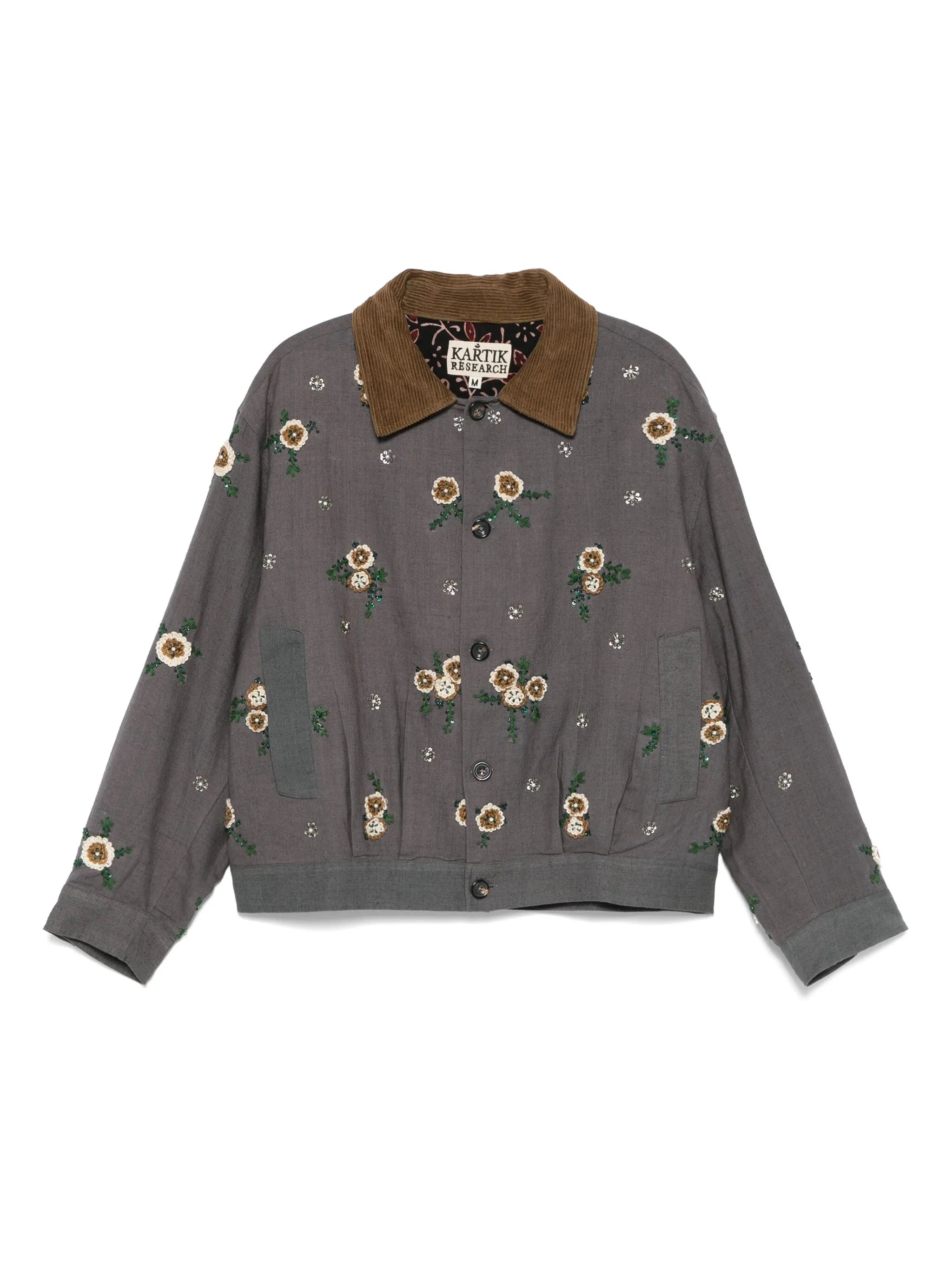 floral-embroidery jacket