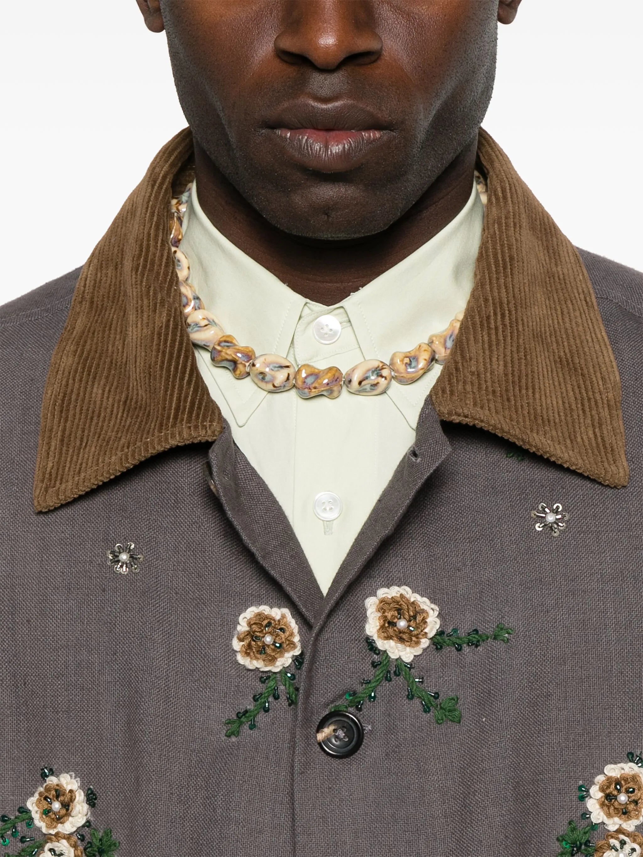 floral-embroidery jacket