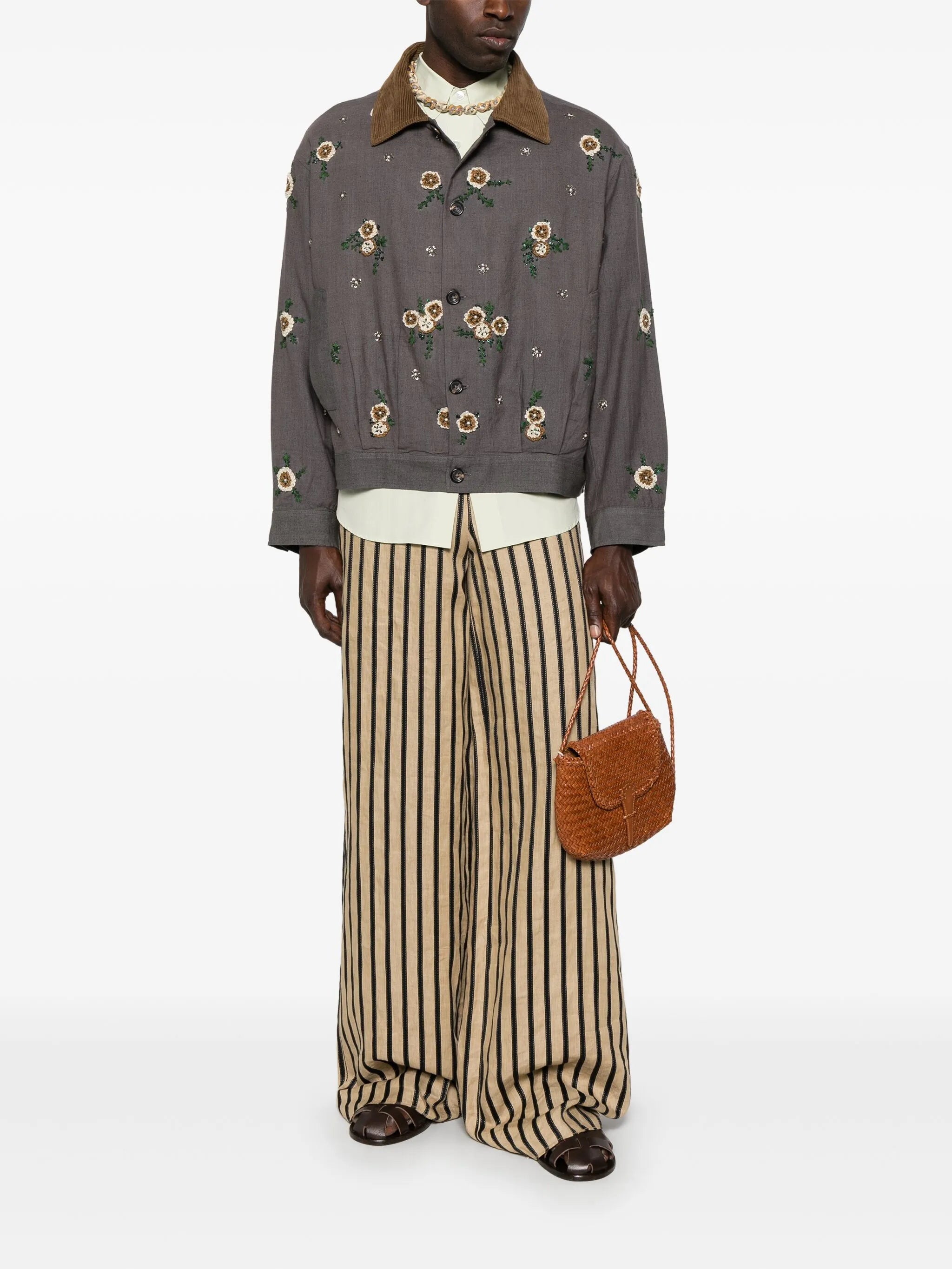 floral-embroidery jacket