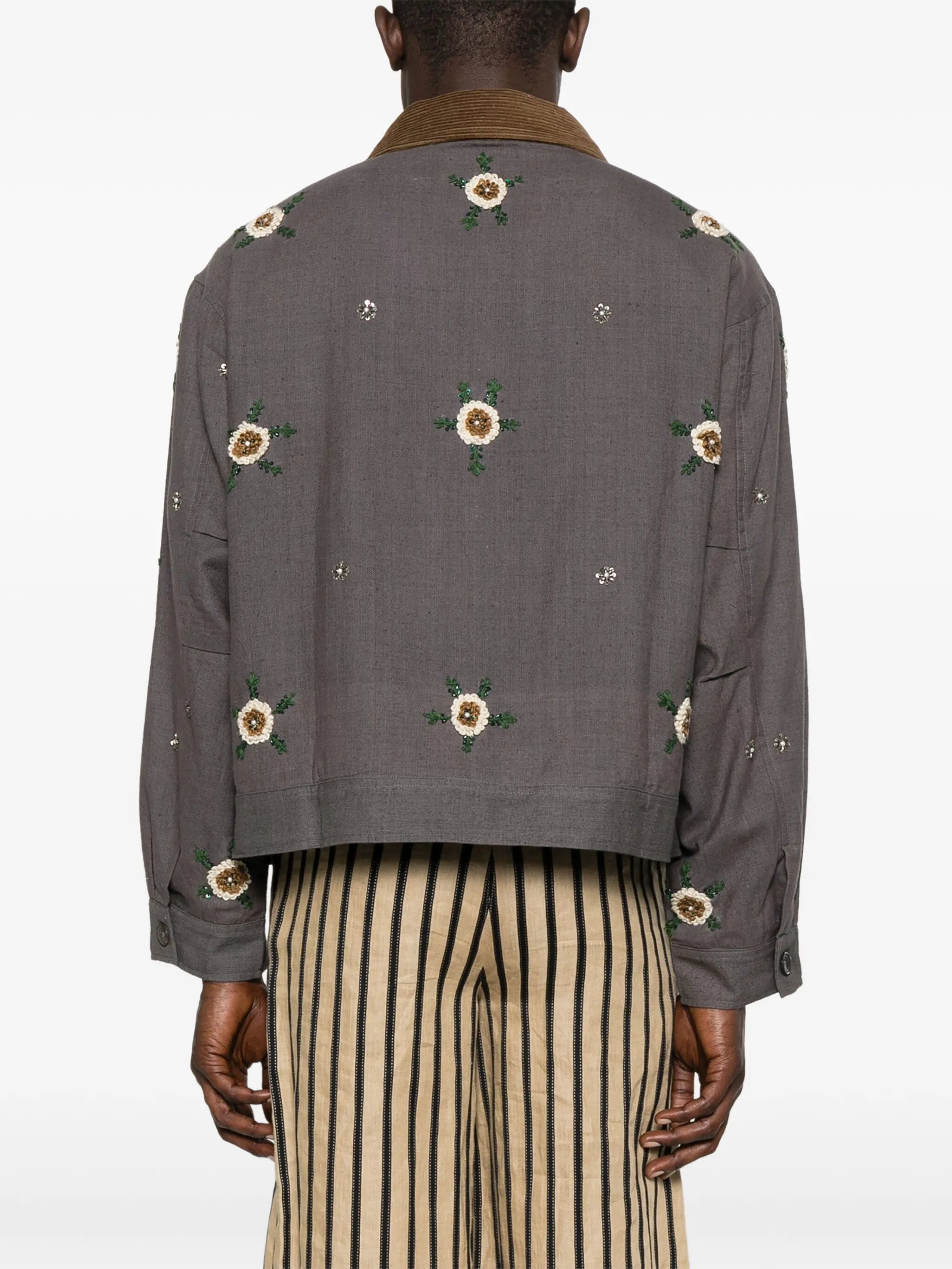 floral-embroidery jacket