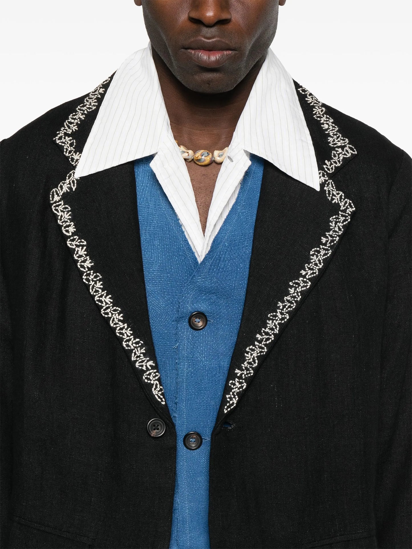 embroidered blazer