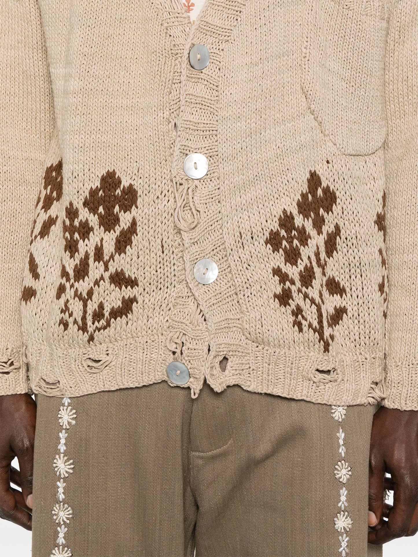 intarsia-knit cardigan