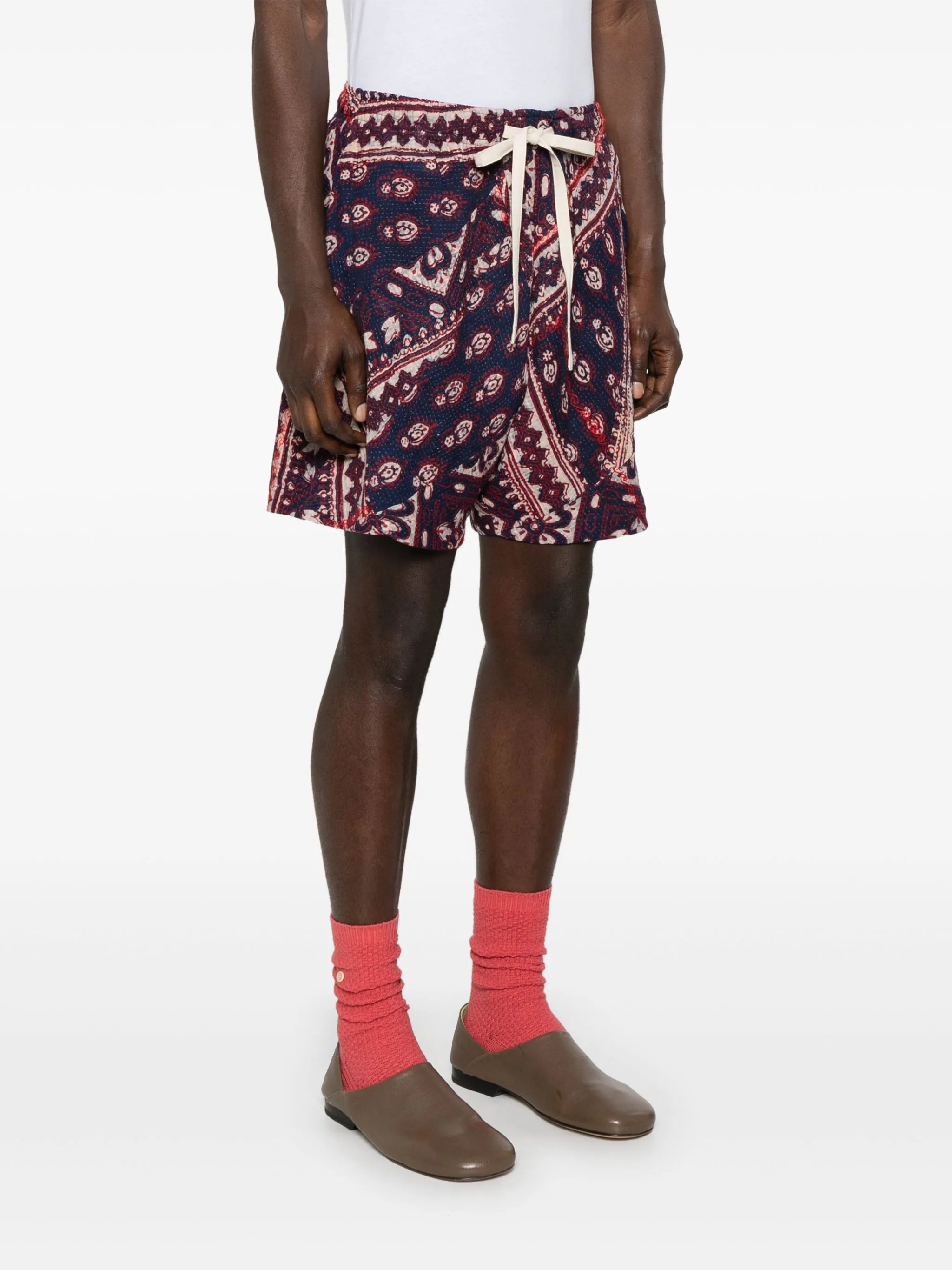 patchwork-design shorts
