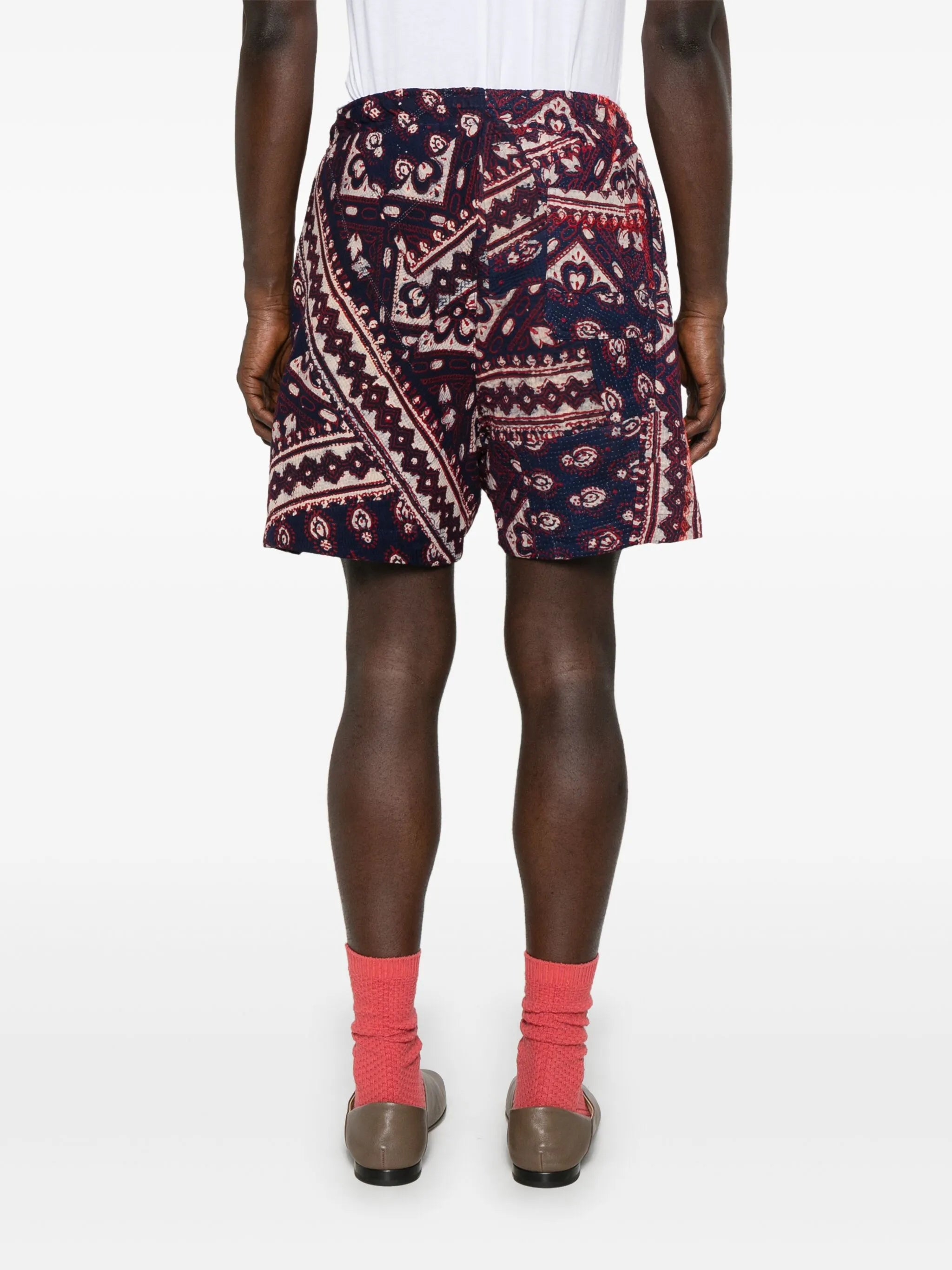 patchwork-design shorts