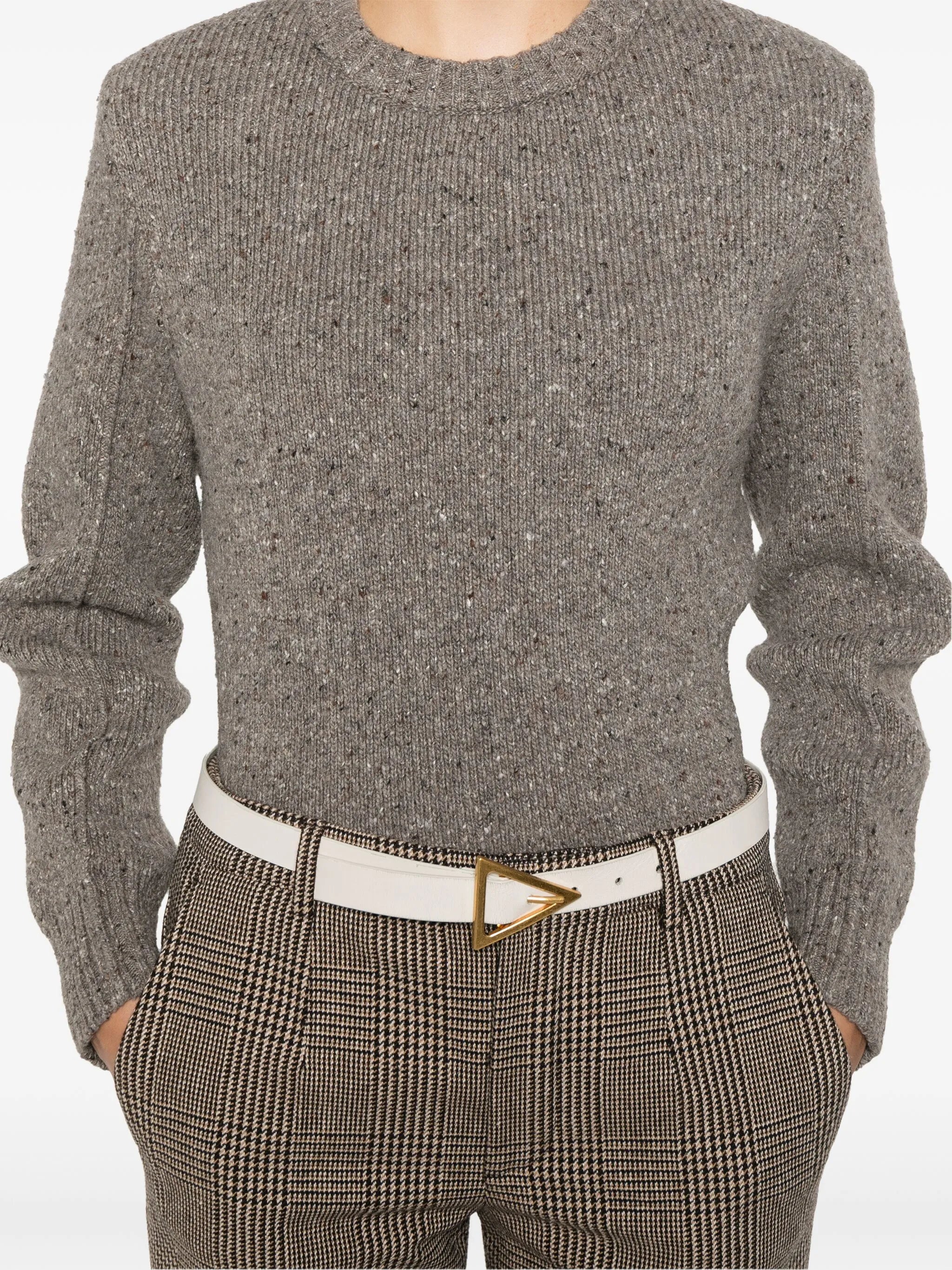 ribbed-knit sweater