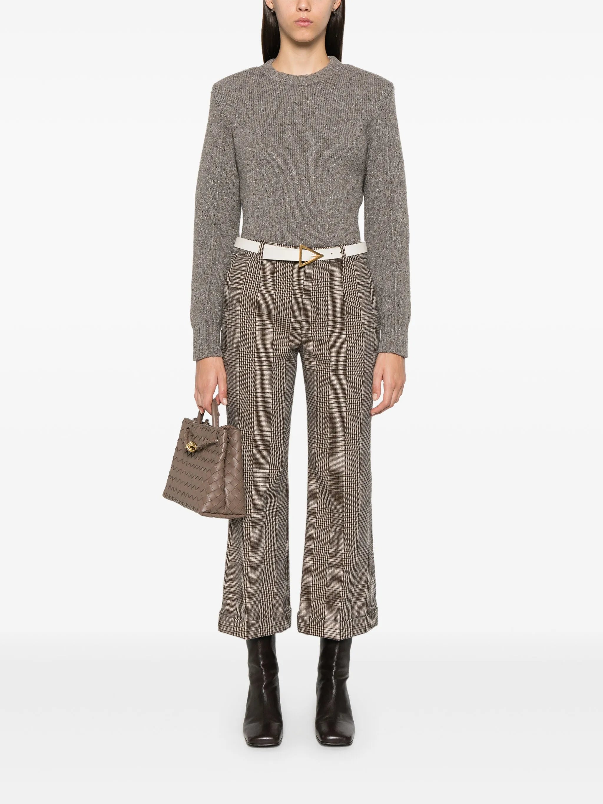 ribbed-knit sweater