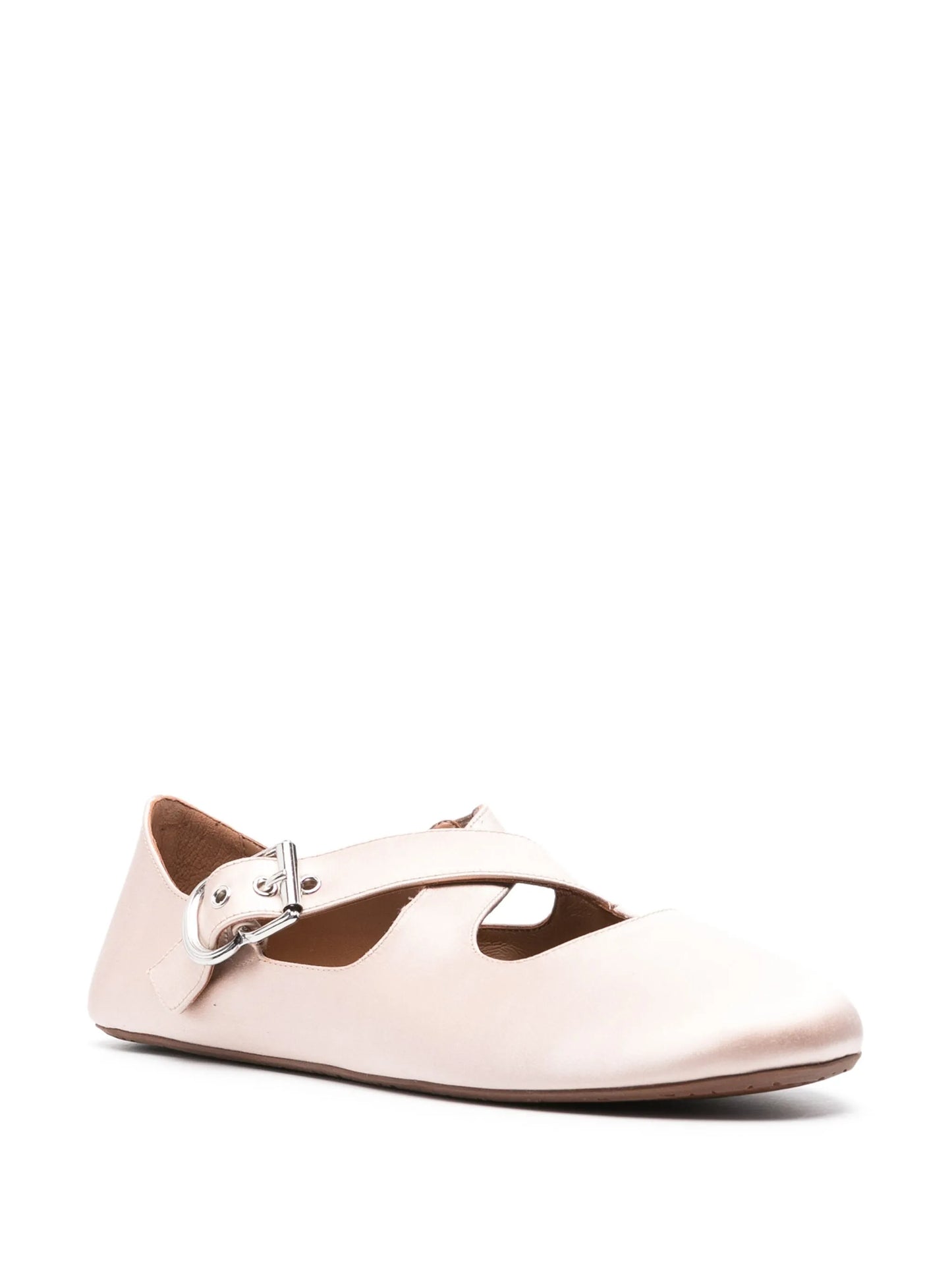 criss-cross satin ballet flats