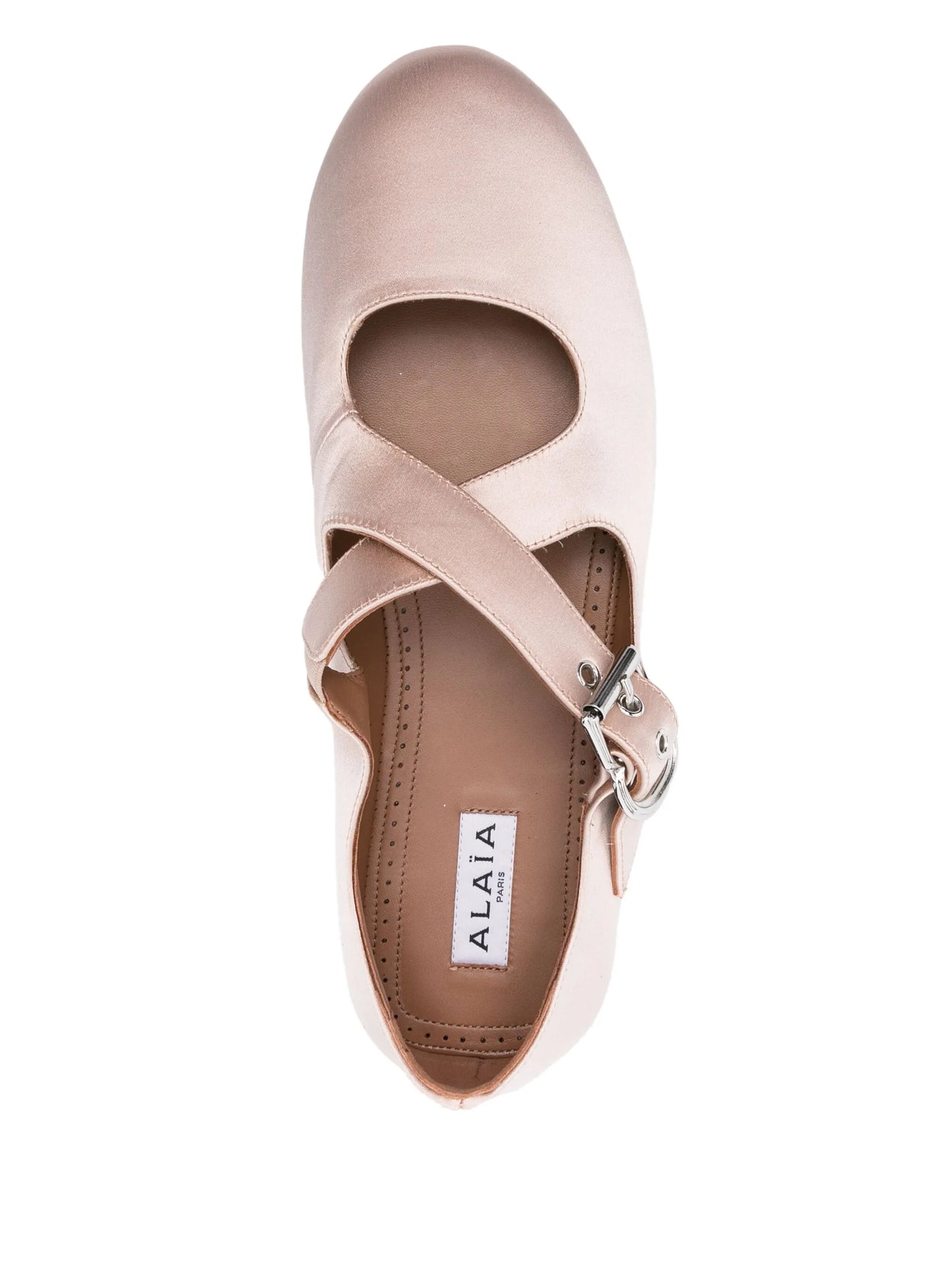 criss-cross satin ballet flats