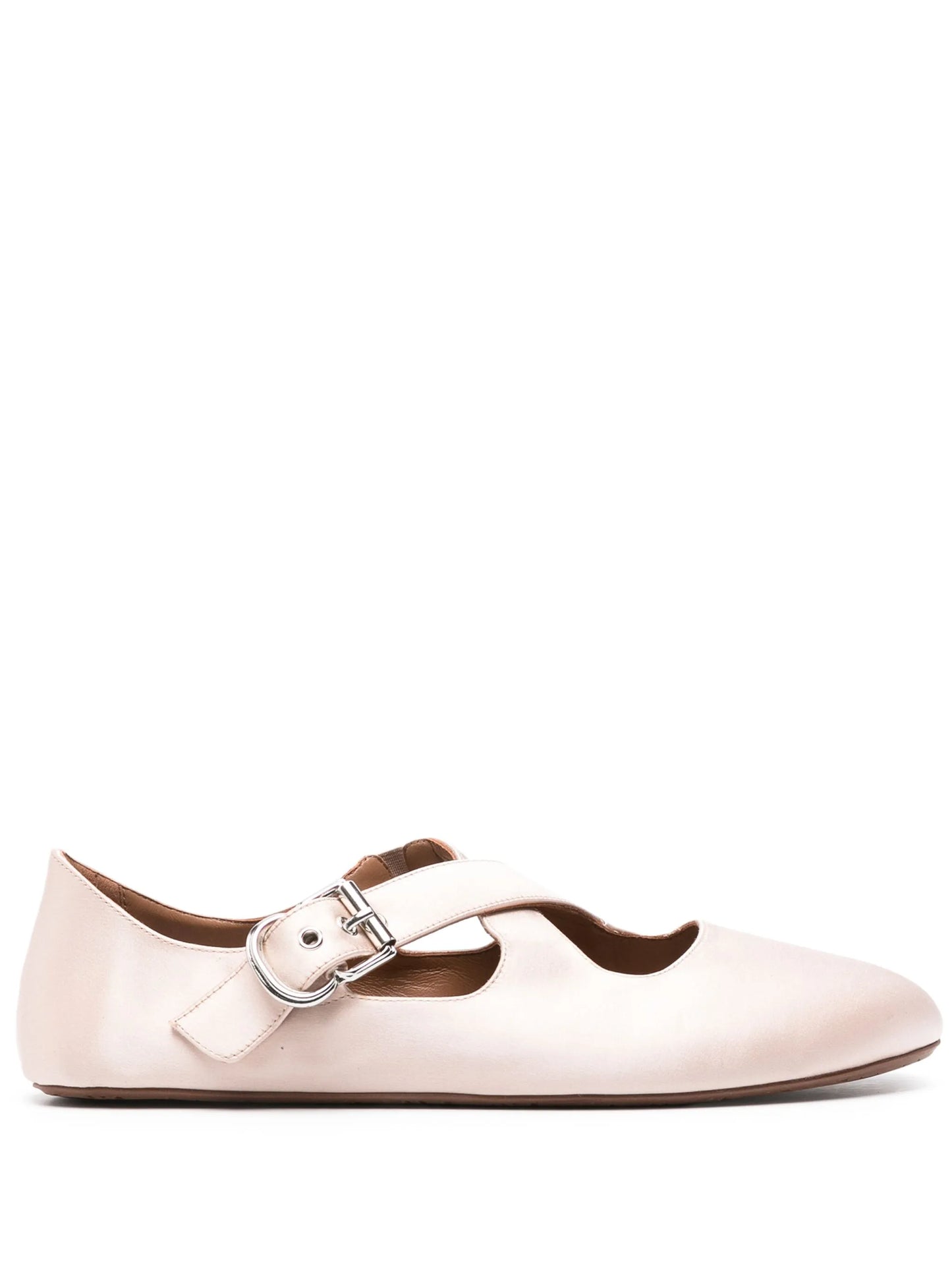 criss-cross satin ballet flats