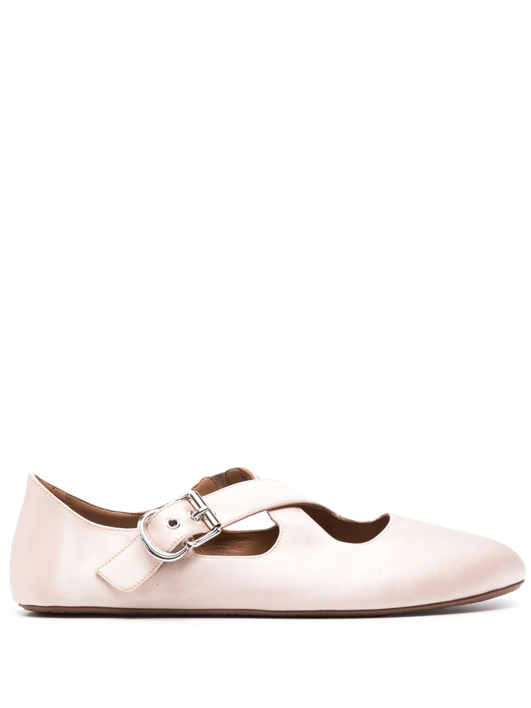 criss-cross satin ballet flats