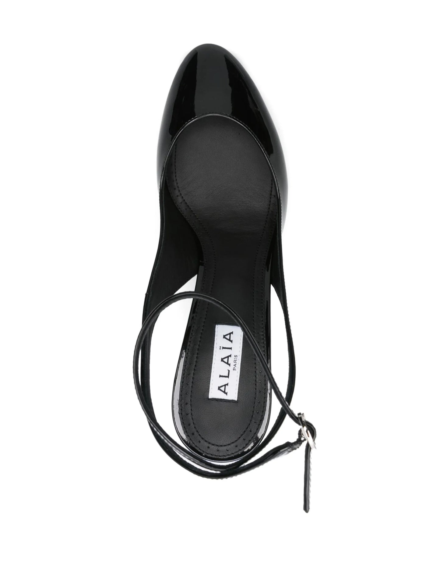 90mm patent-leather slingback pumps