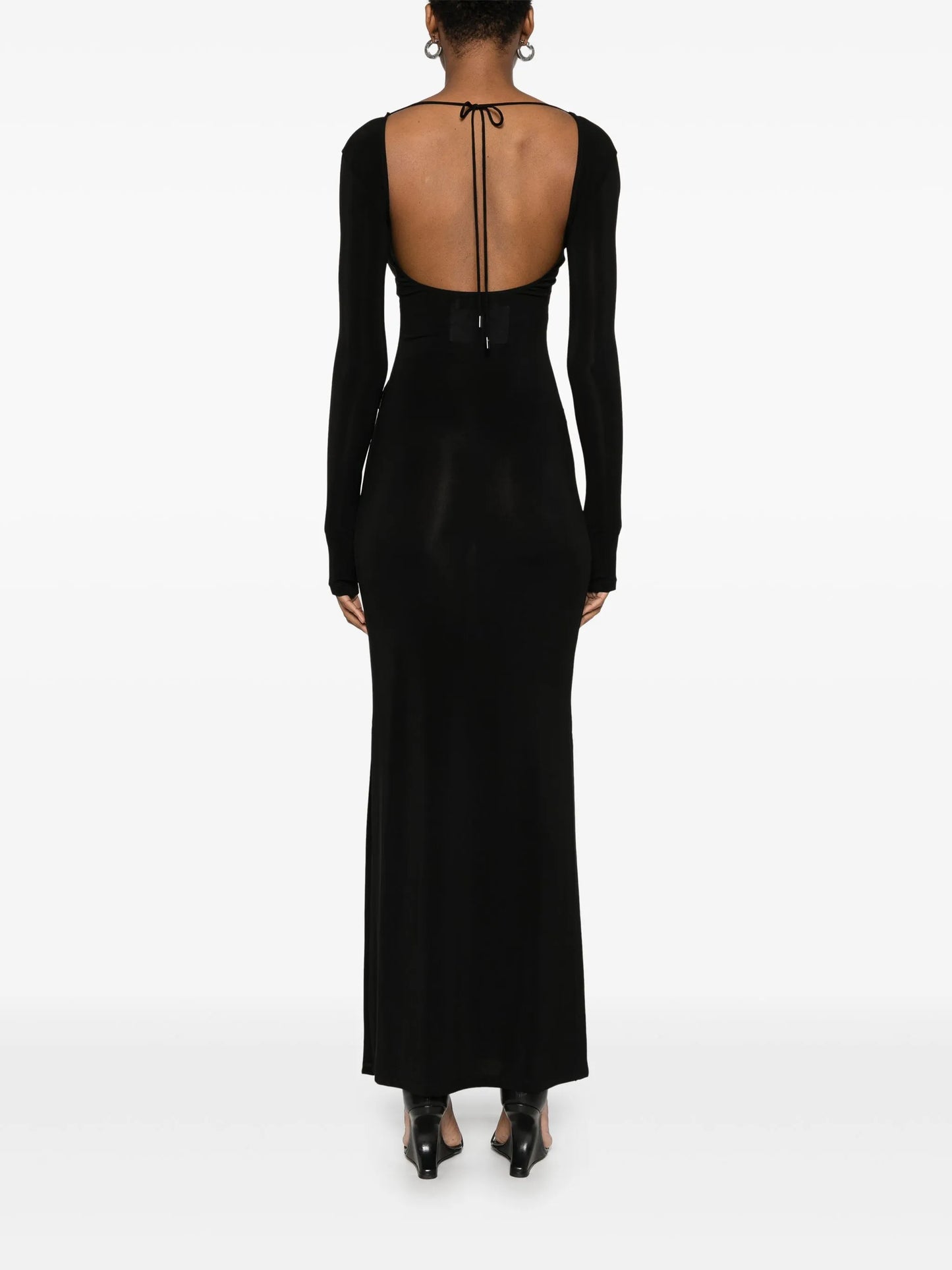 scarf-detailing maxi dress