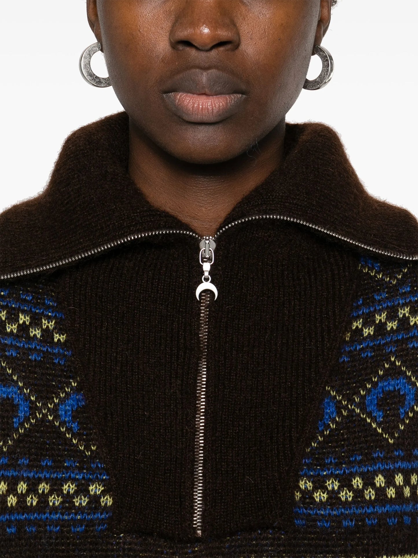jacquard knit sweater