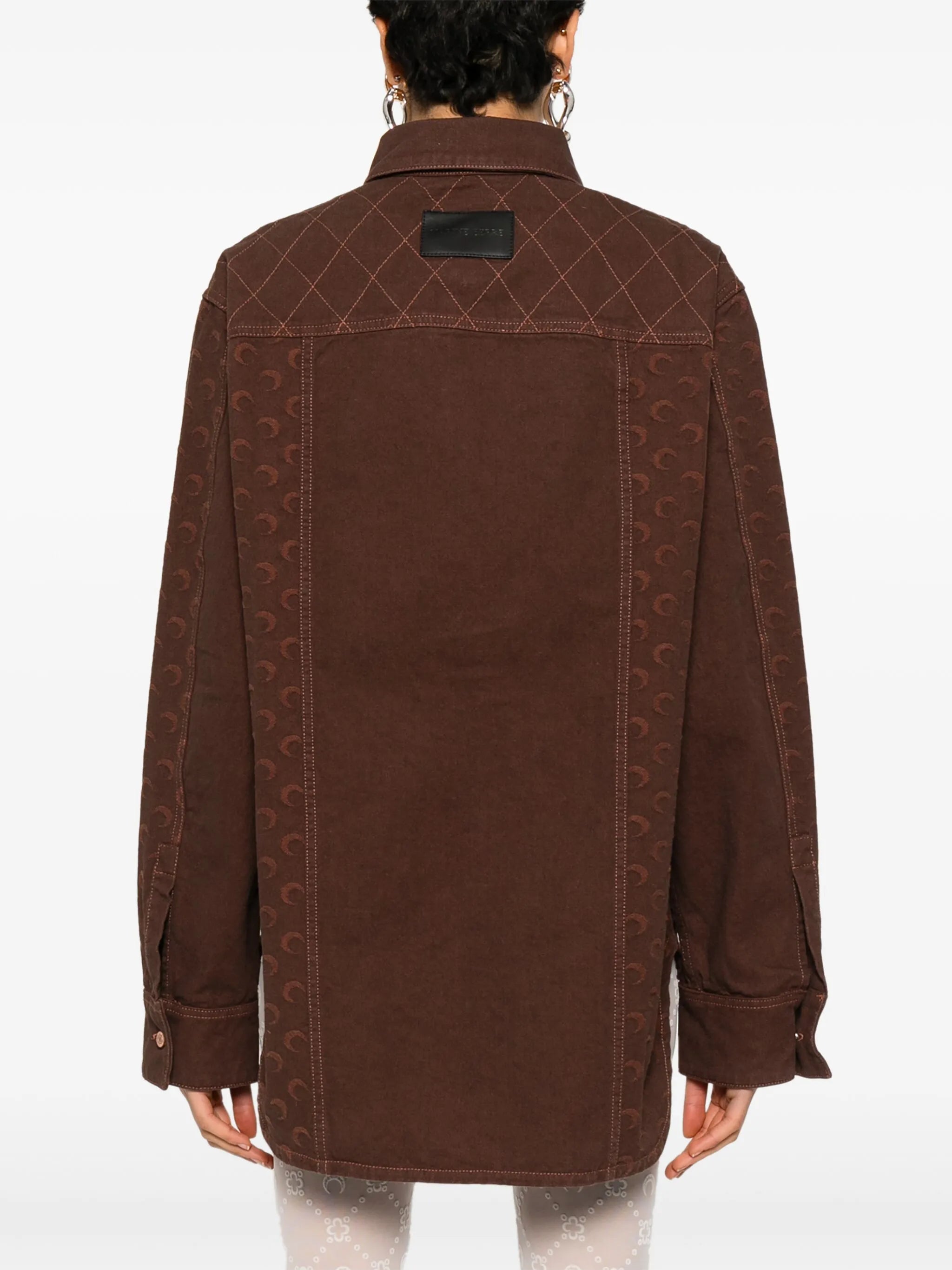Moon-jacquard shirt