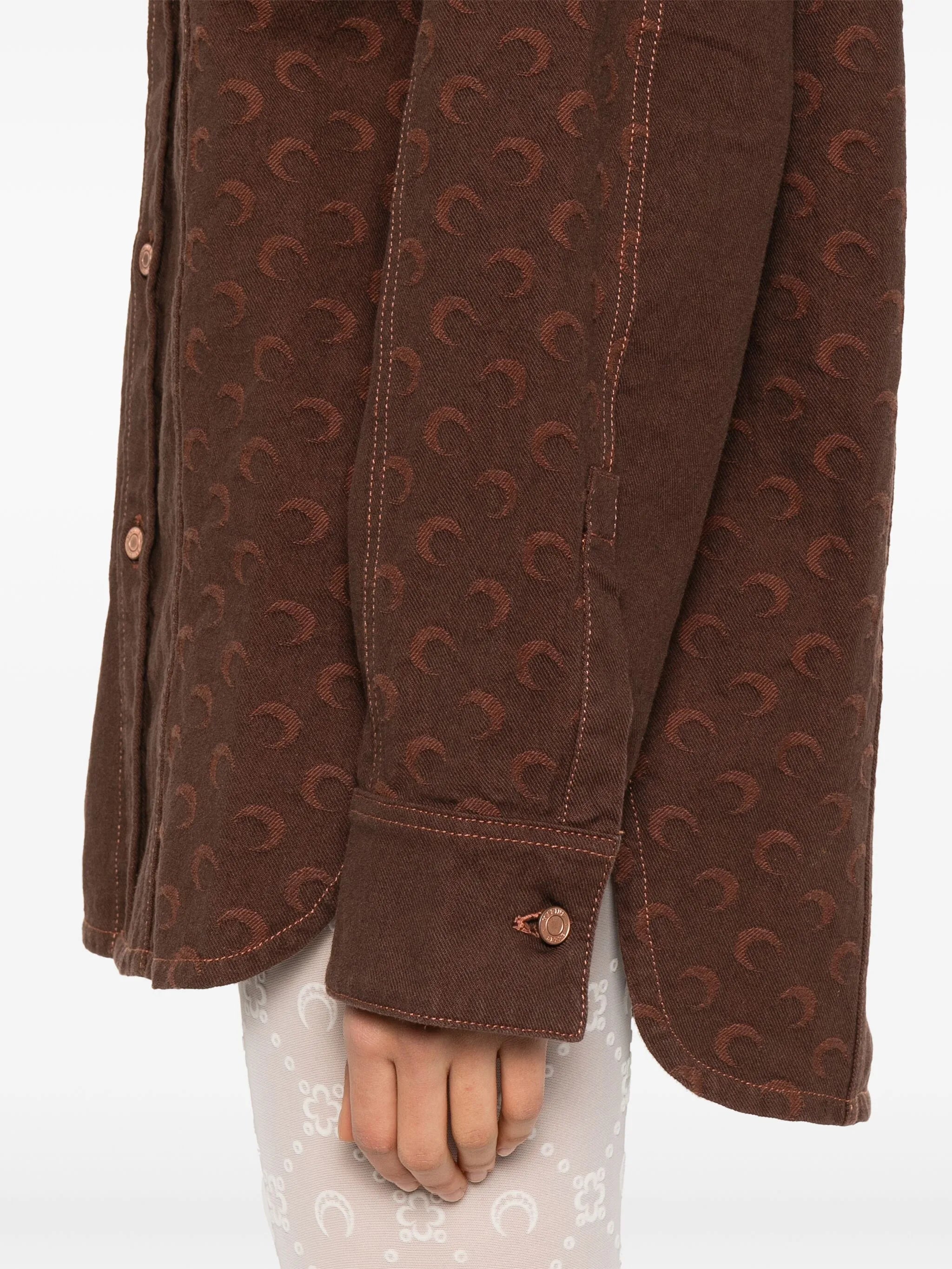 Moon-jacquard shirt
