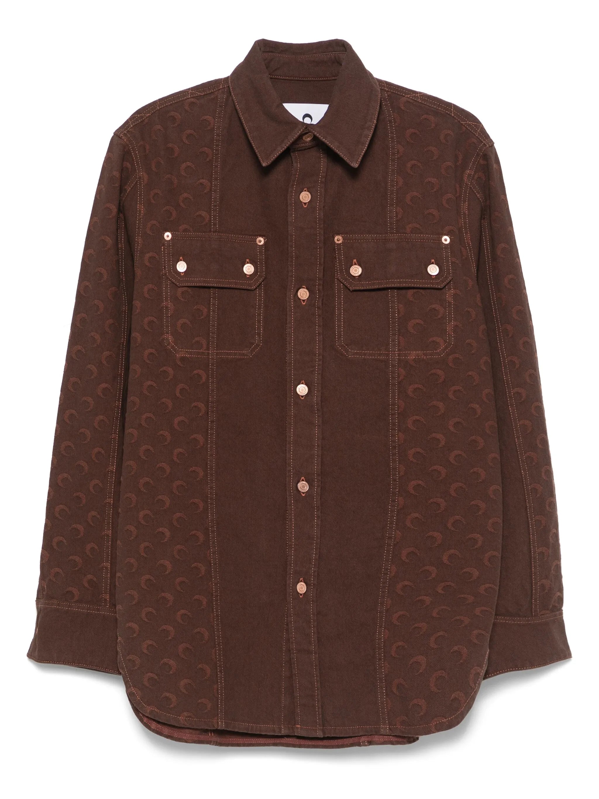 Moon-jacquard shirt