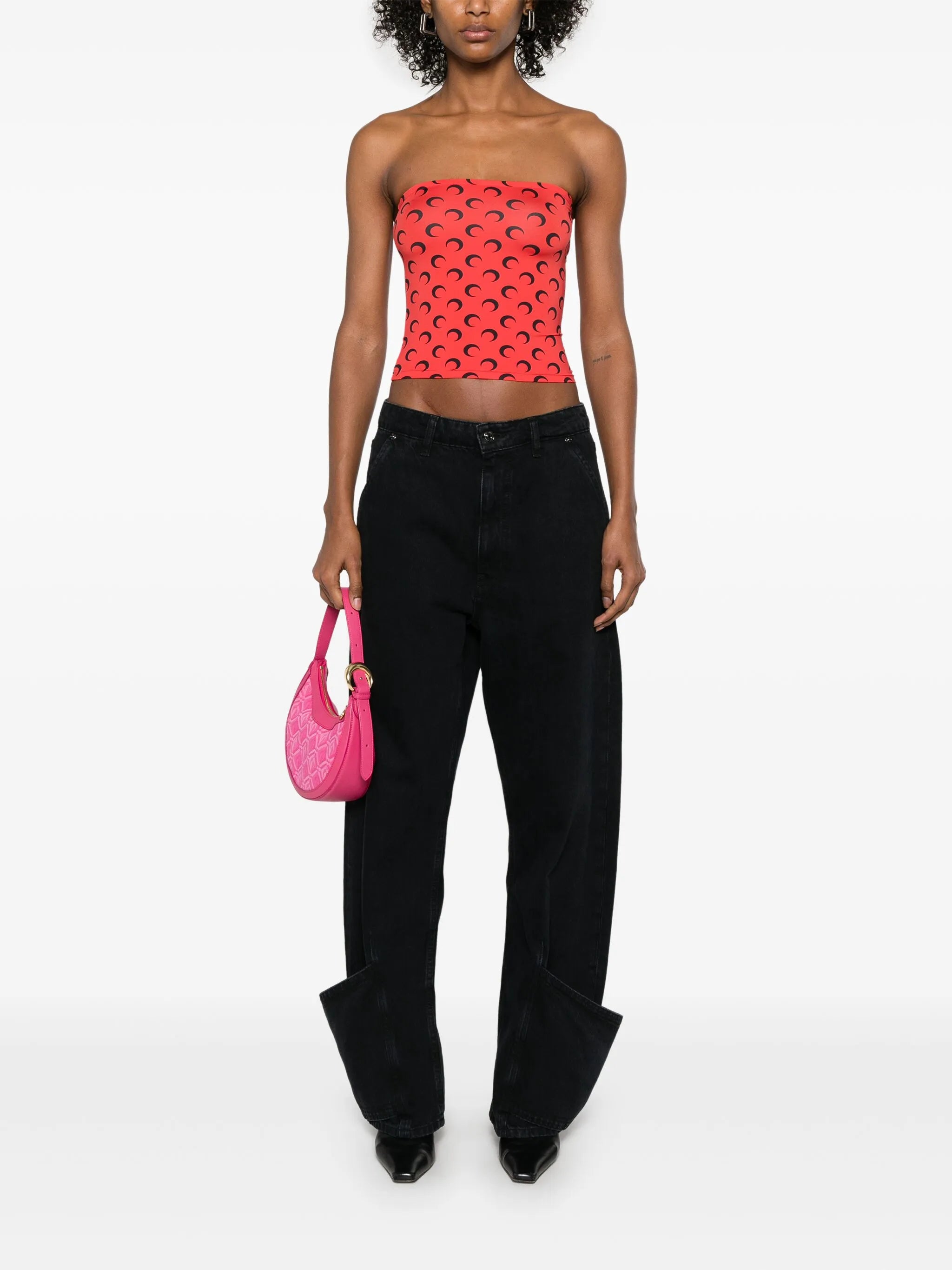 Moonogram-pattern top