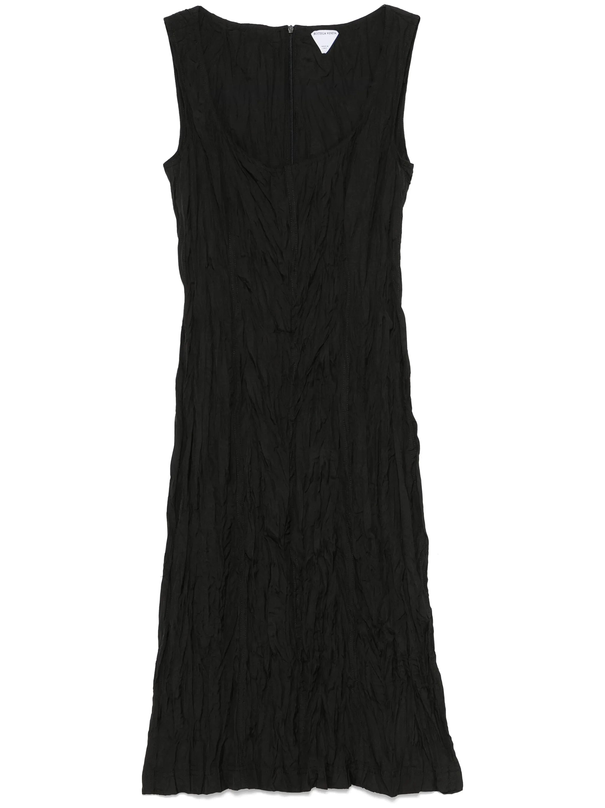 crinkled midi dress