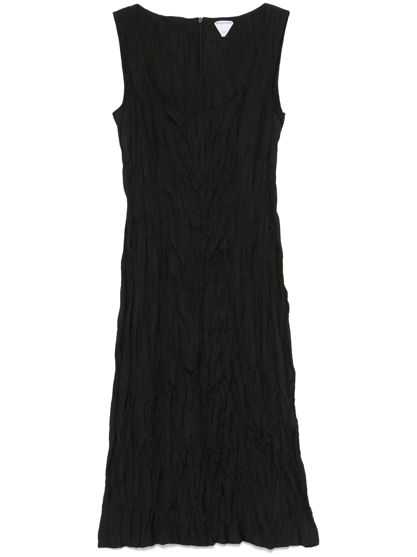crinkled midi dress