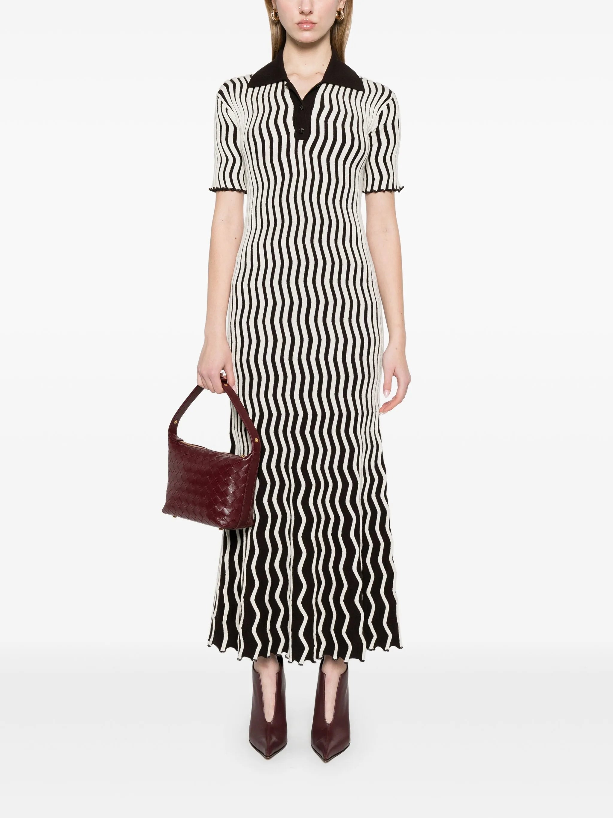 ribbed midi dress