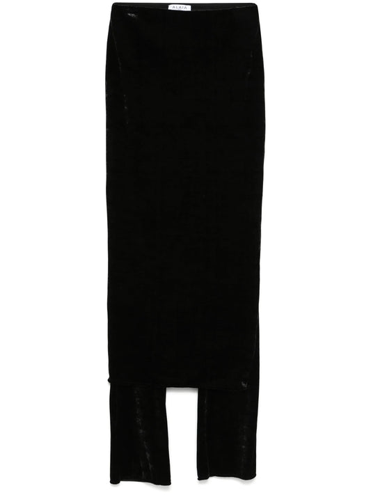 velvet skirt trousers