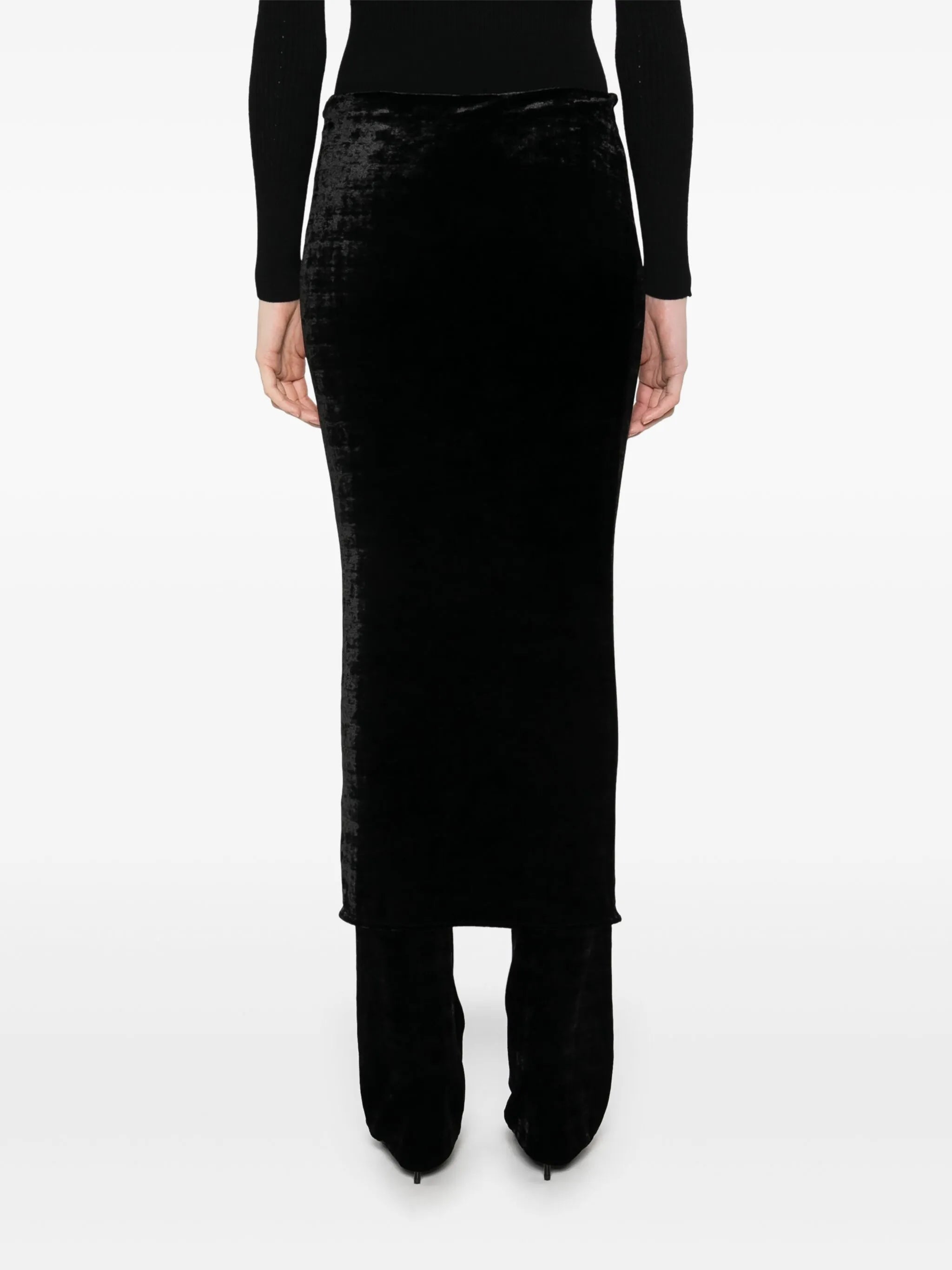 velvet skirt trousers