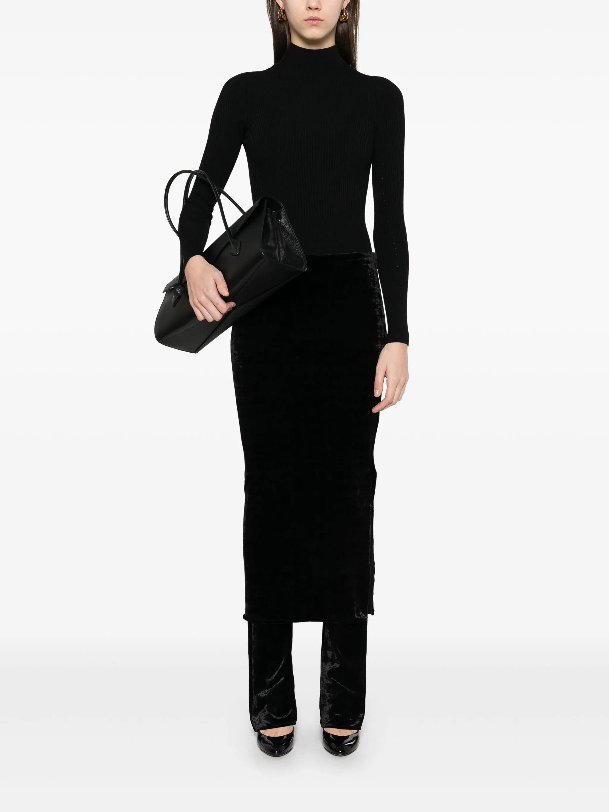 velvet skirt trousers